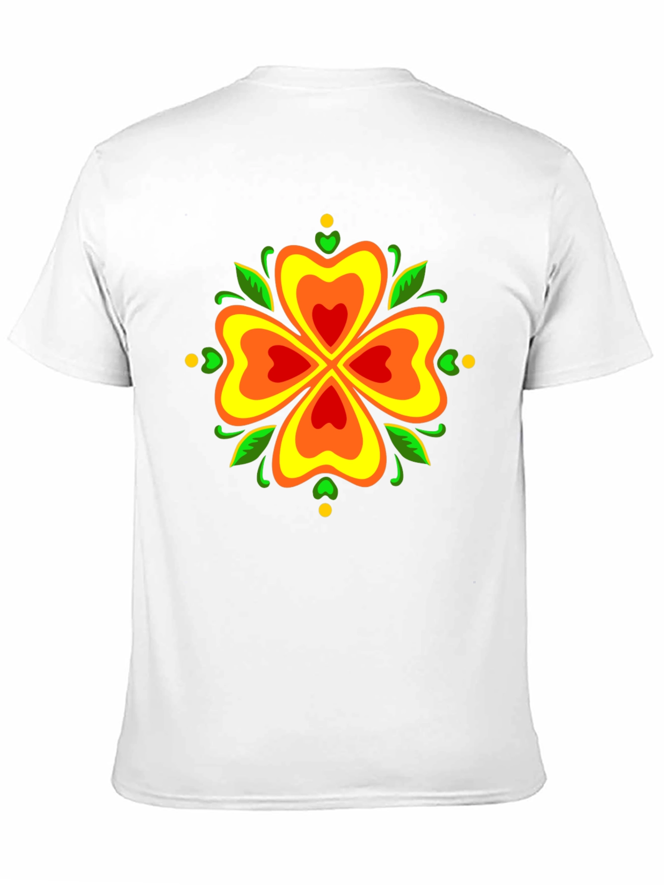 Floral Clover Graphic Tee - Stylish Black T-Shirt