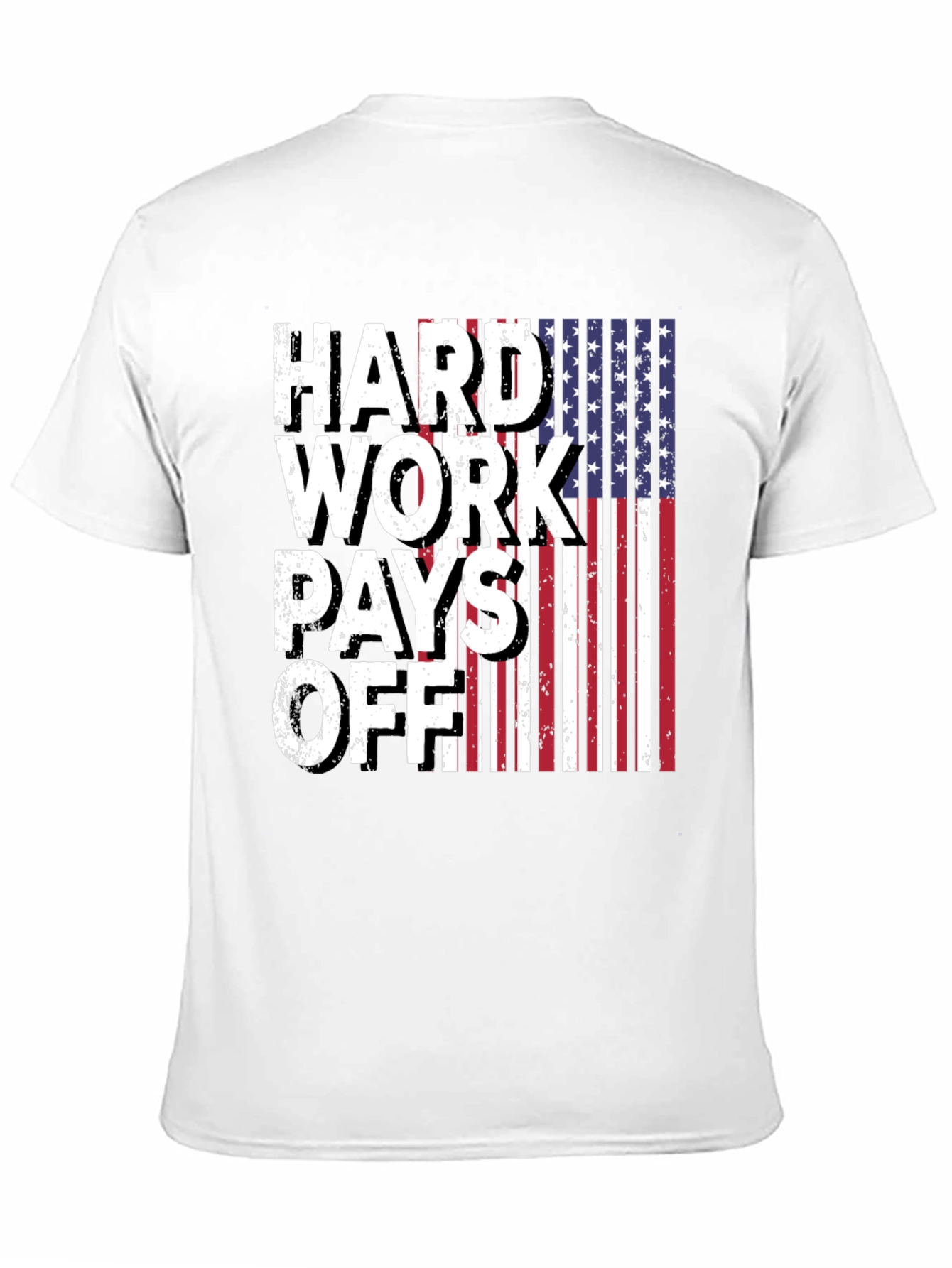 Hard Work Pays Off USA Flag Graphic Tee