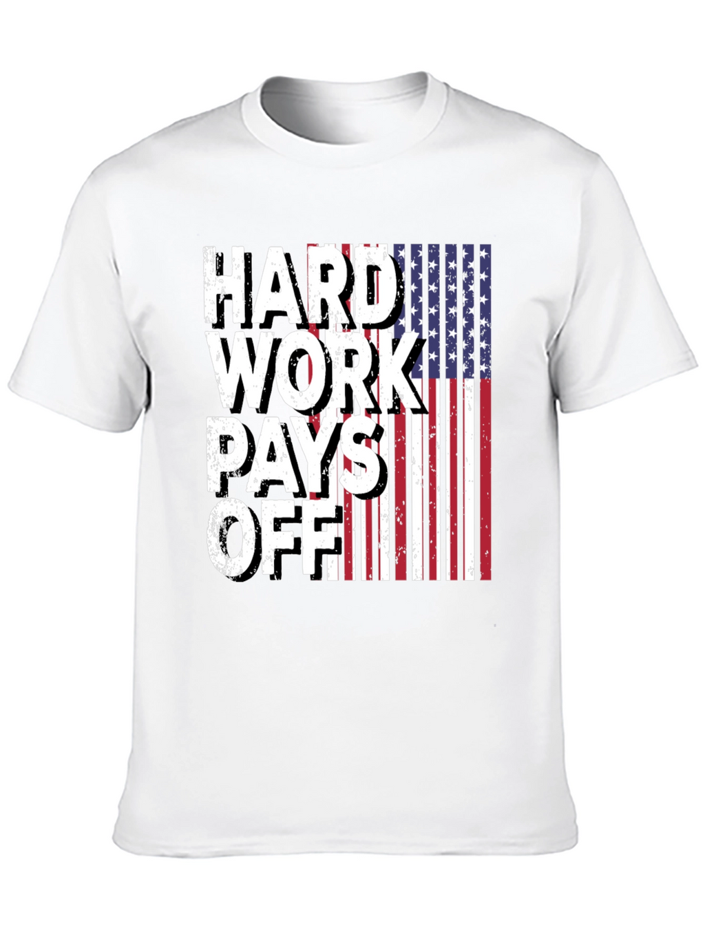 Hard Work Pays Off USA Flag Graphic Tee