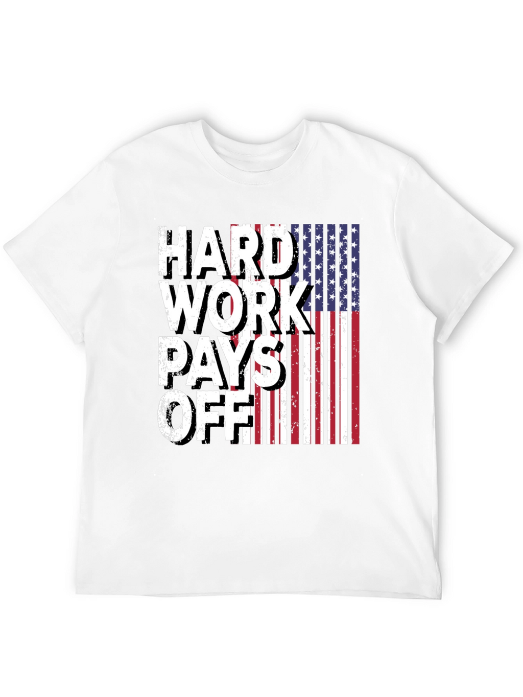 Hard Work Pays Off USA Flag Graphic Tee