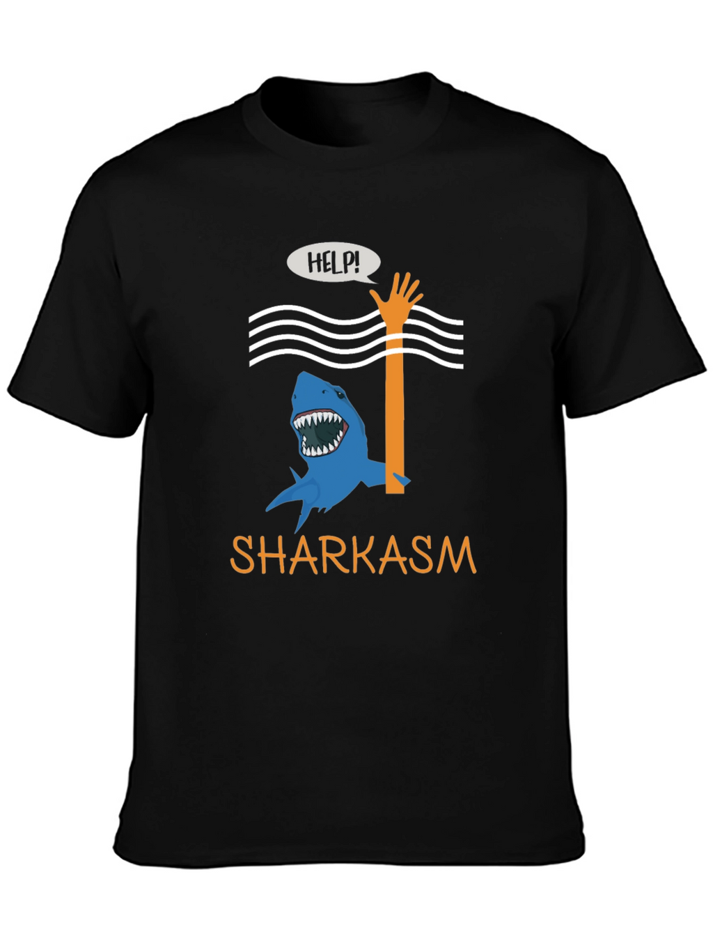 Sharkasm Funny Graphic T-Shirt