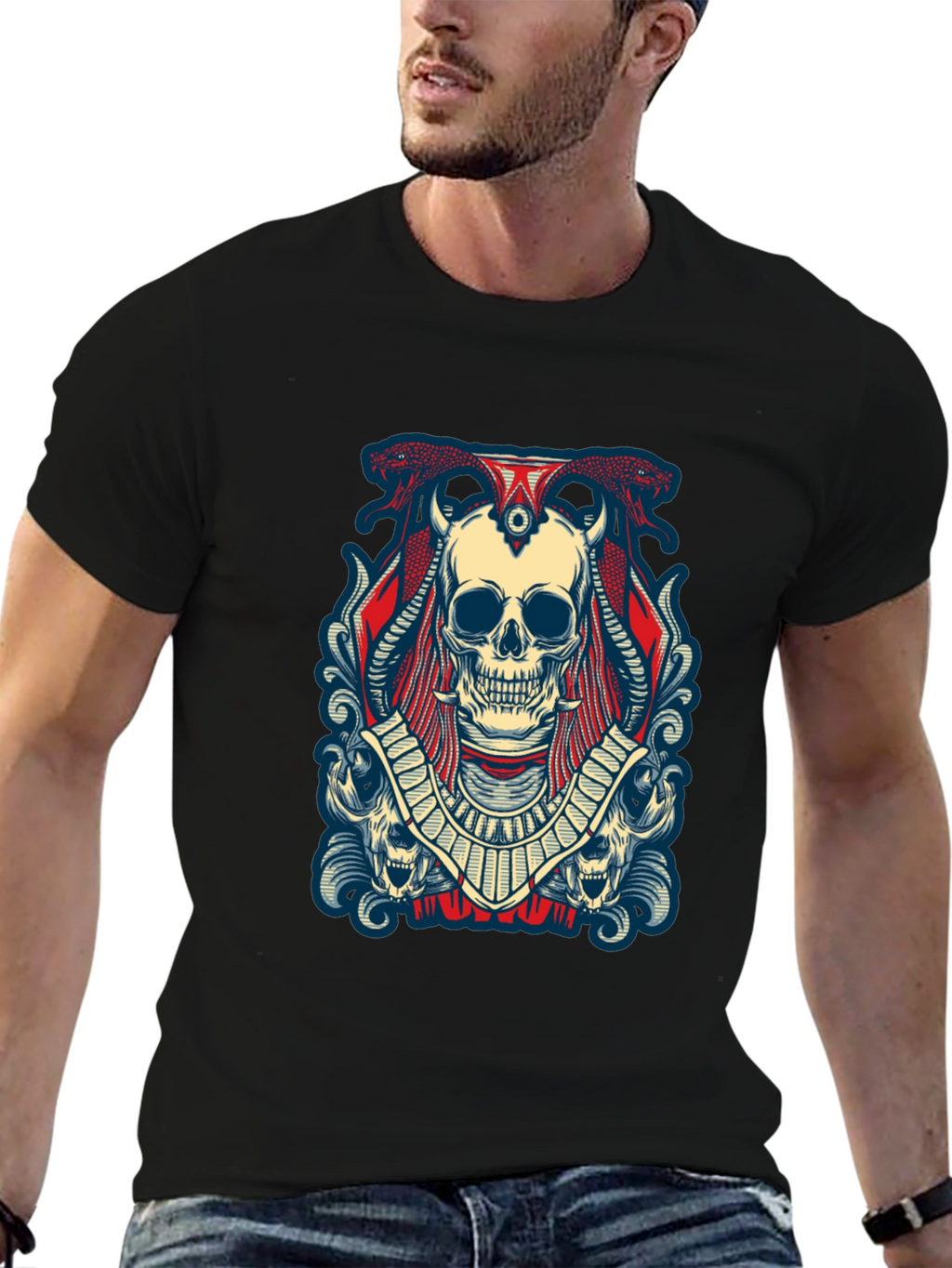 Skull Graphic Black Tee Shirt