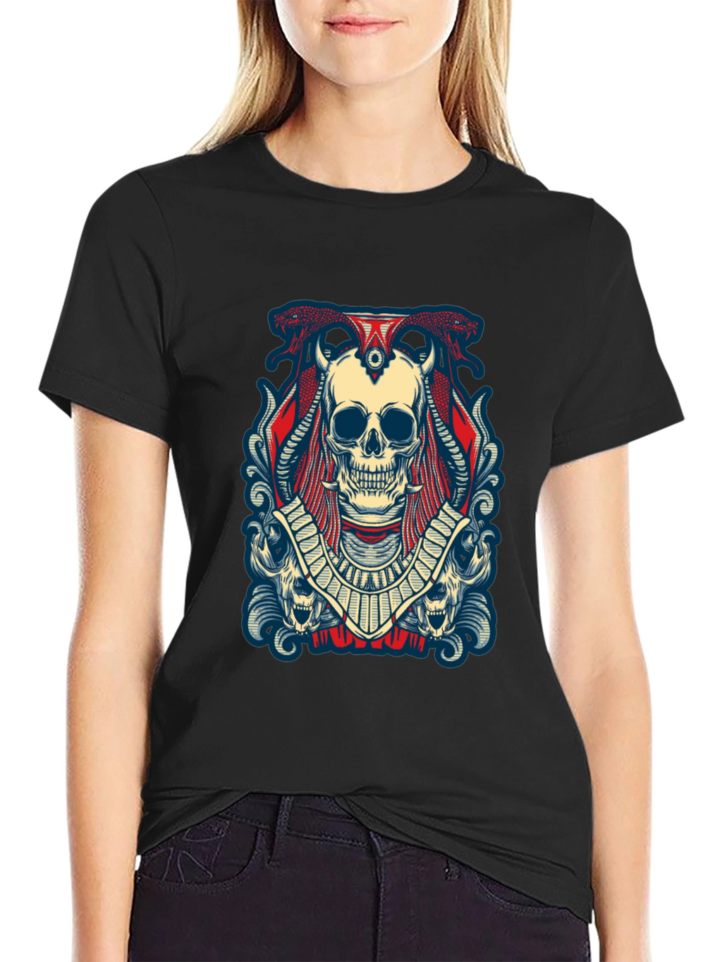 Skull Graphic Black Tee Shirt