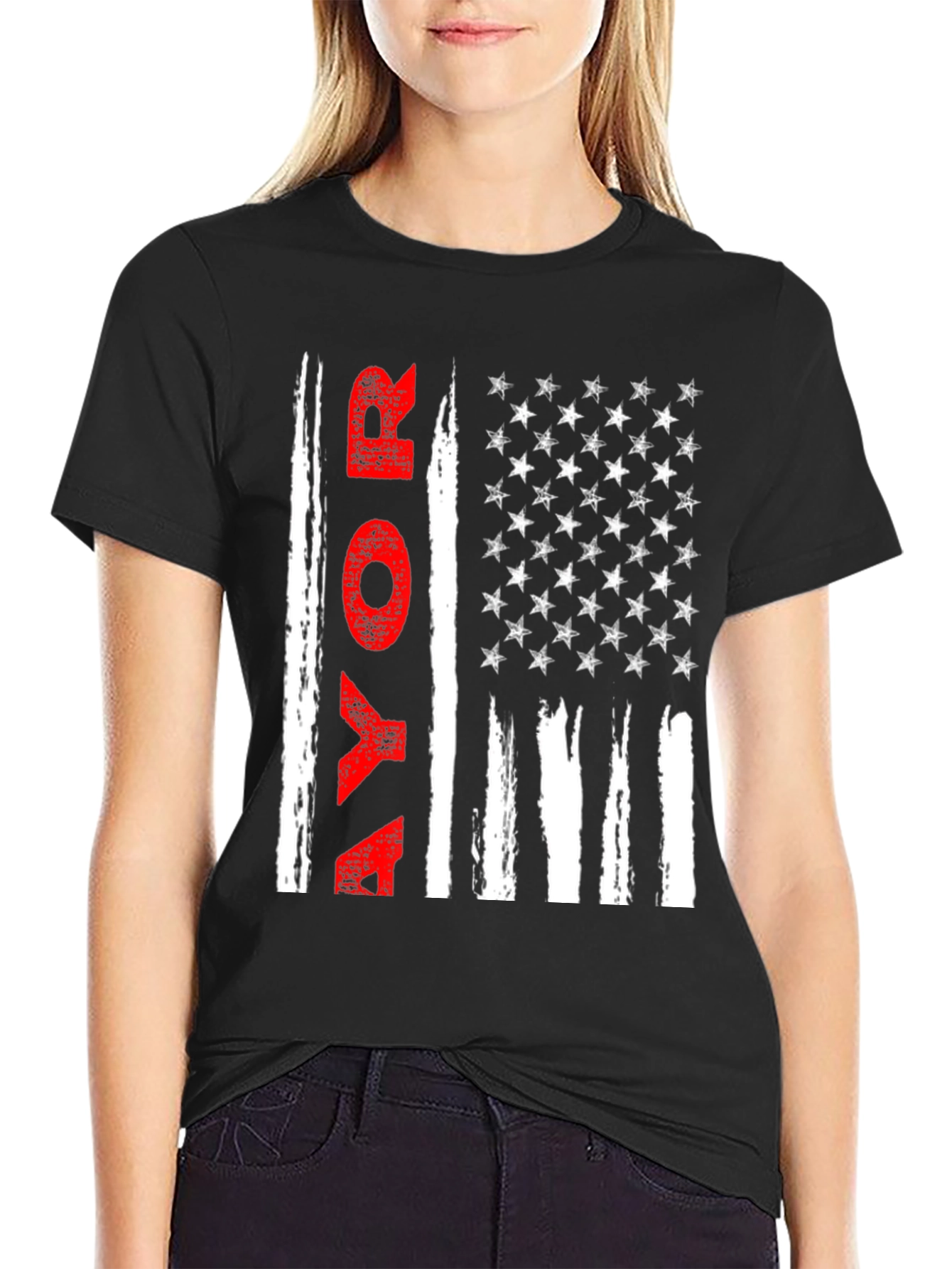Vote T-Shirt - Patriotic American Flag Design