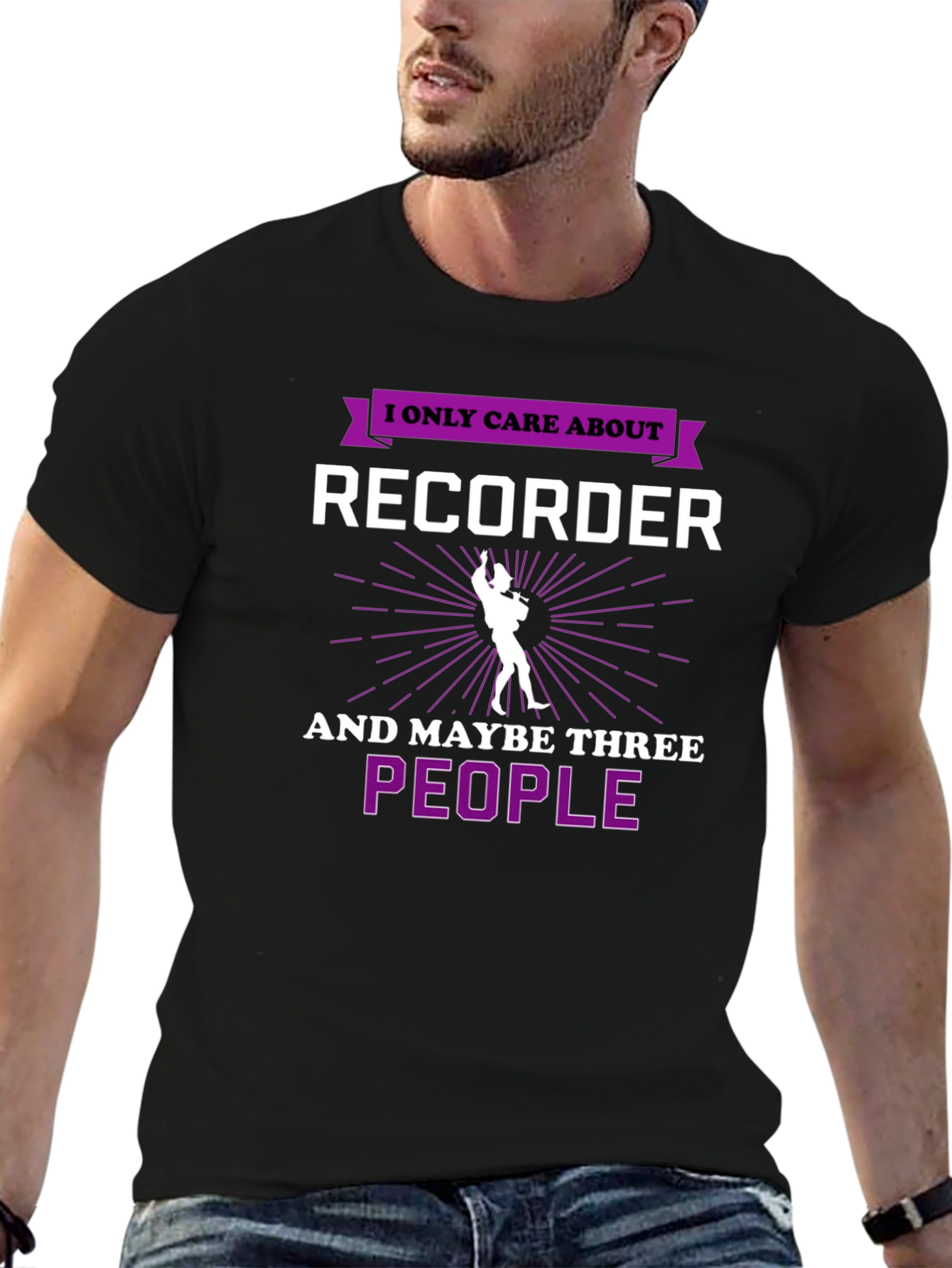 Recorder Player T-Shirt - I Only Care About Recorder