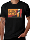 Arcade Gamer Black T-Shirt - Retro Gaming Style