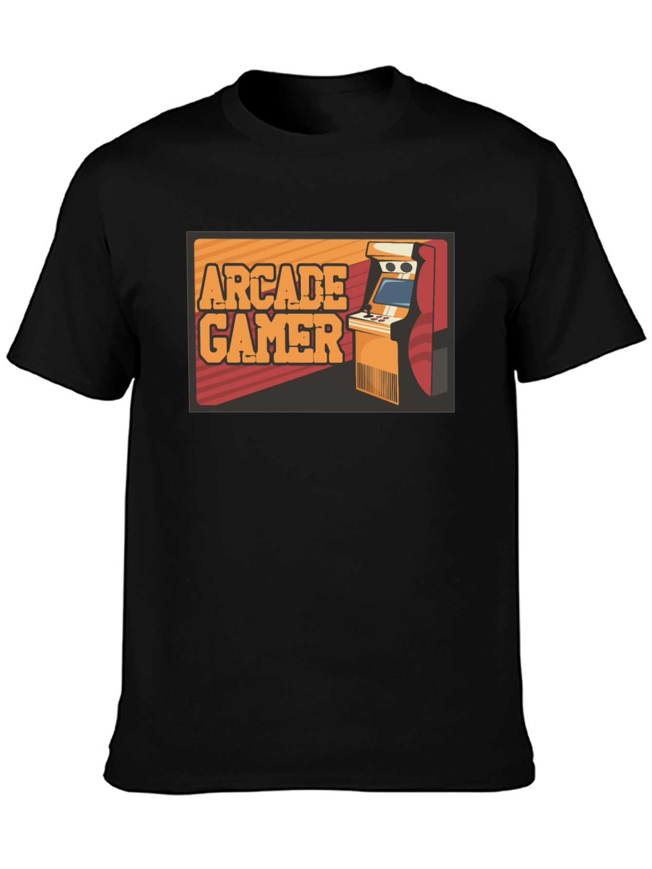 Arcade Gamer Black T-Shirt - Retro Gaming Style