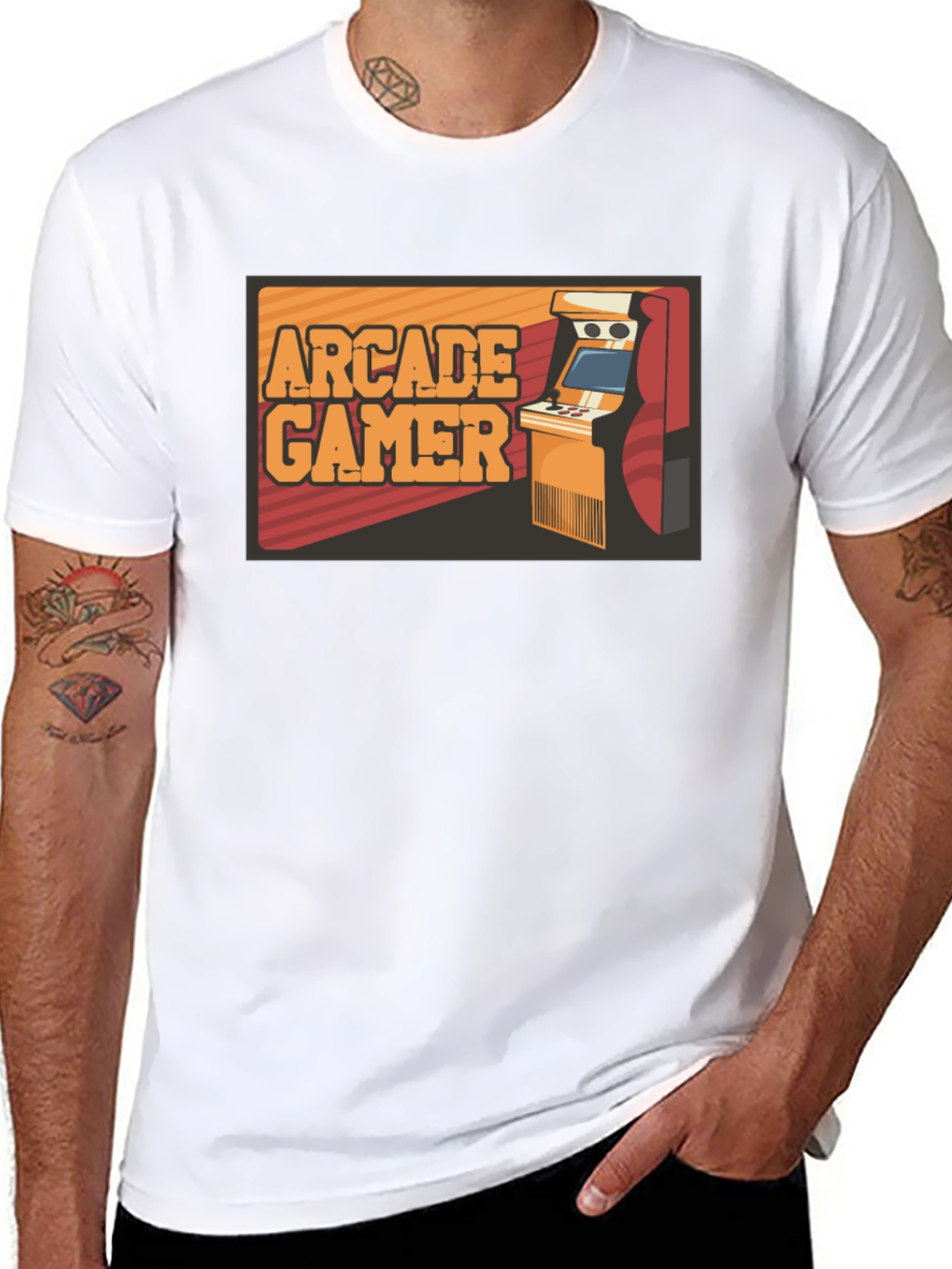 Arcade Gamer Black T-Shirt - Retro Gaming Style
