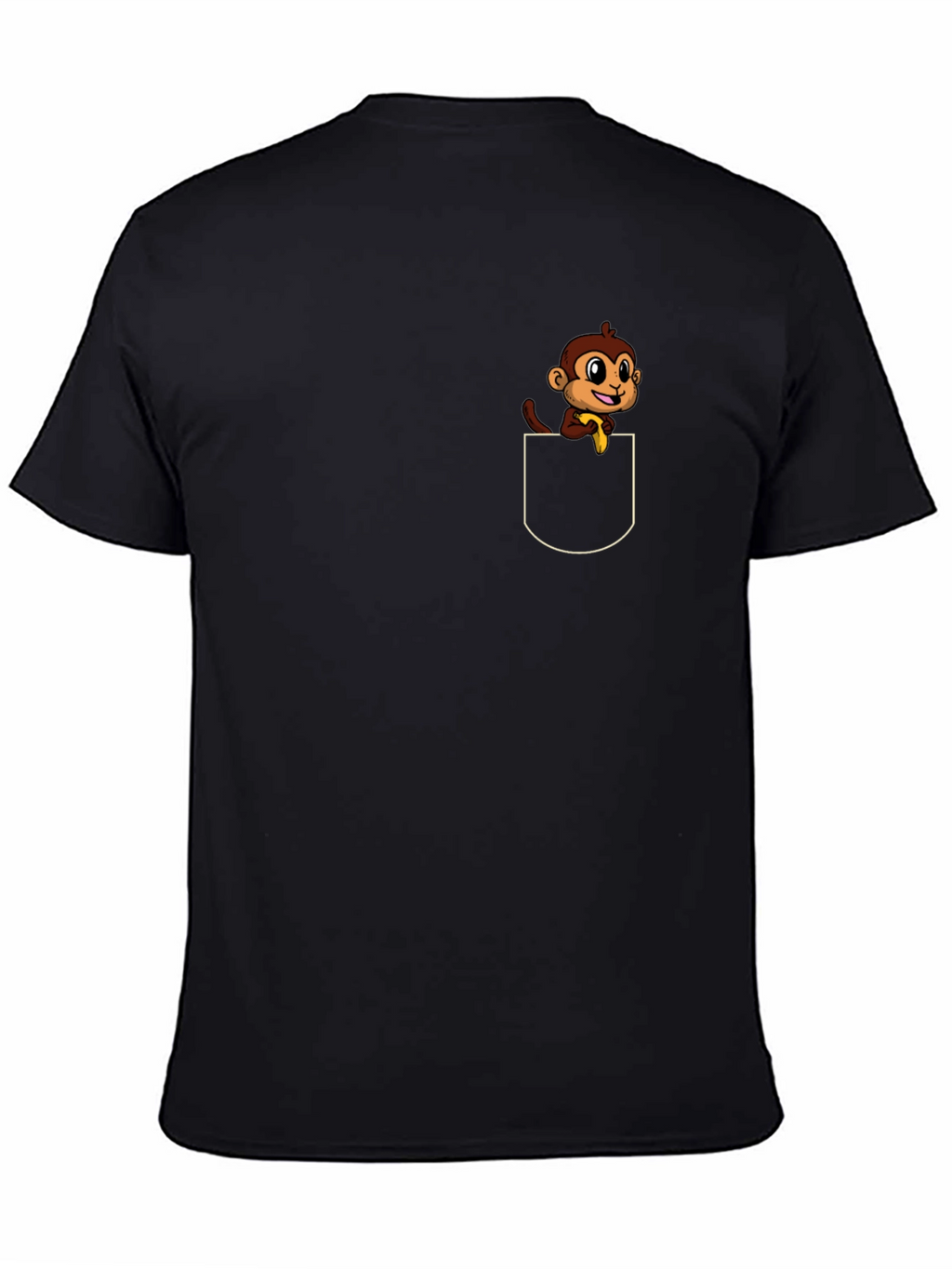 Monkey Pocket T-Shirt - Cute Cartoon Tee