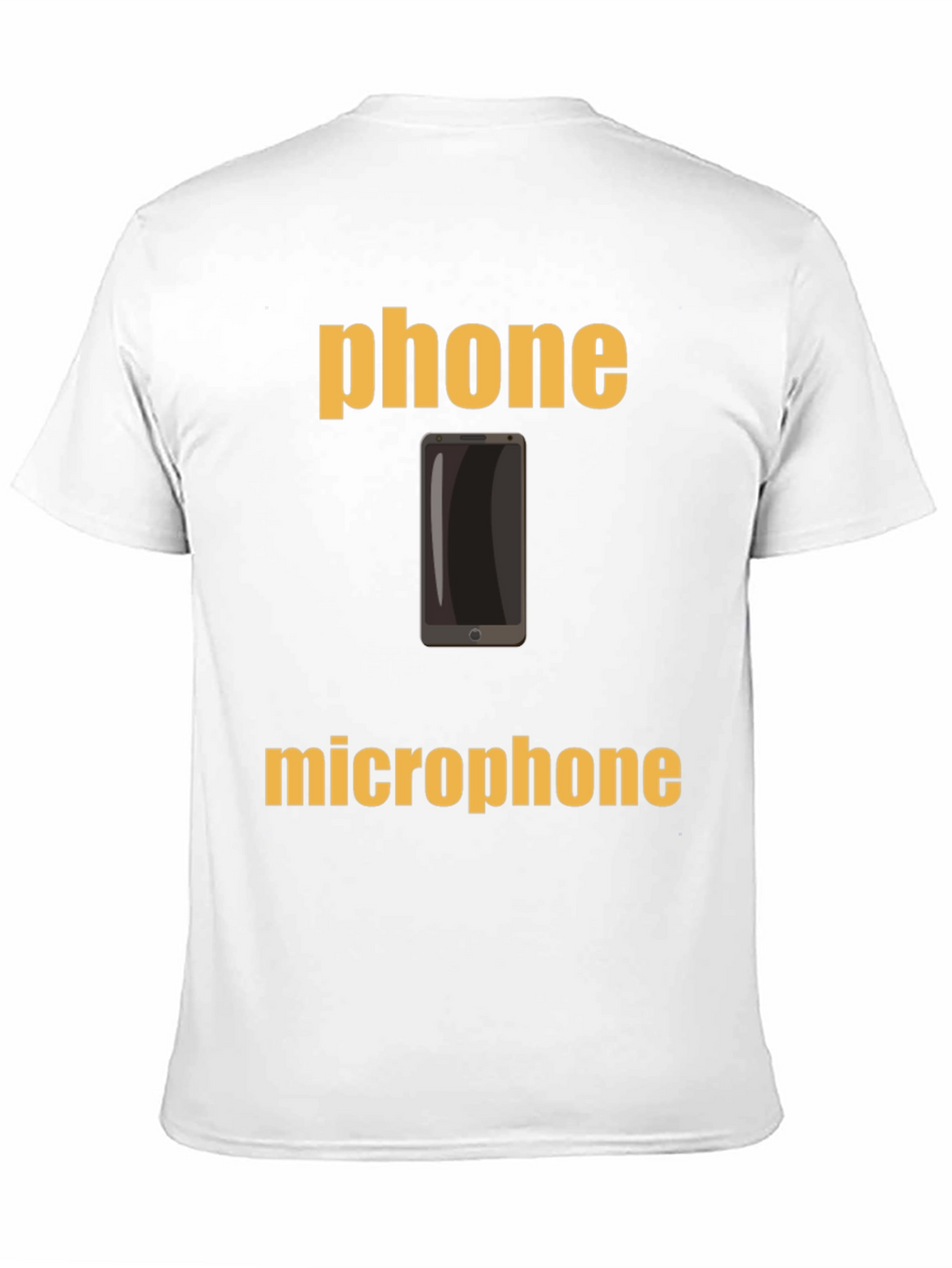 Phone Microphone Graphic Tee - Black Cotton T-Shirt