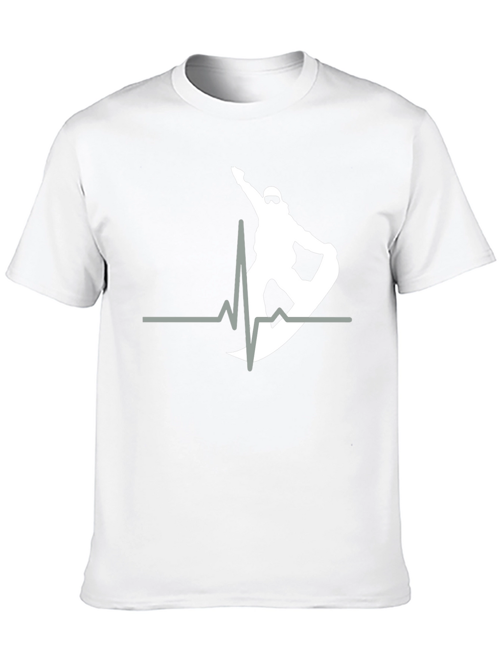 Snowboard Heartbeat T-Shirt - Black
