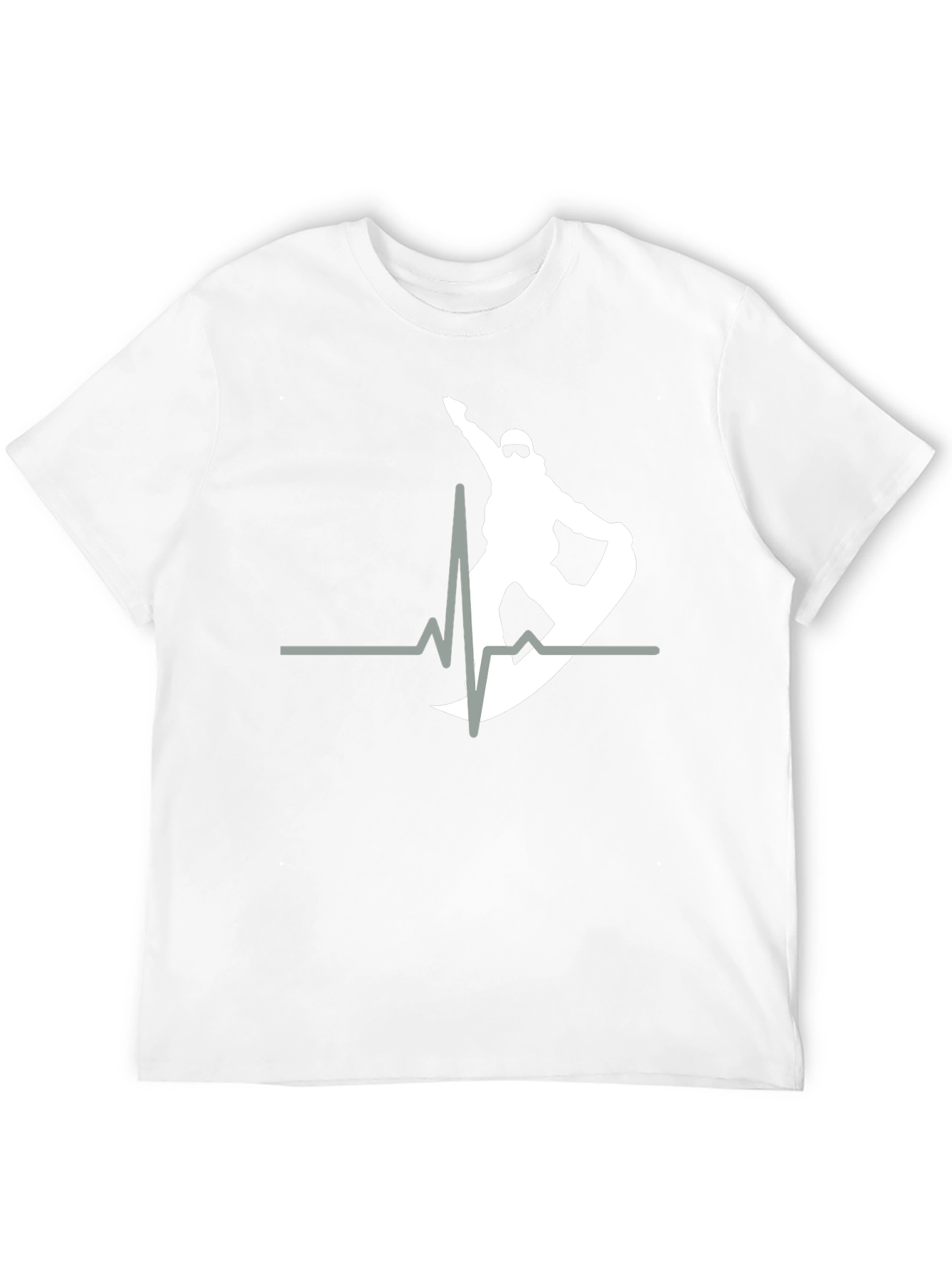 Snowboard Heartbeat T-Shirt - Black