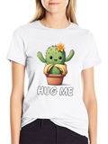 Cute Cactus Hug Me T-Shirt