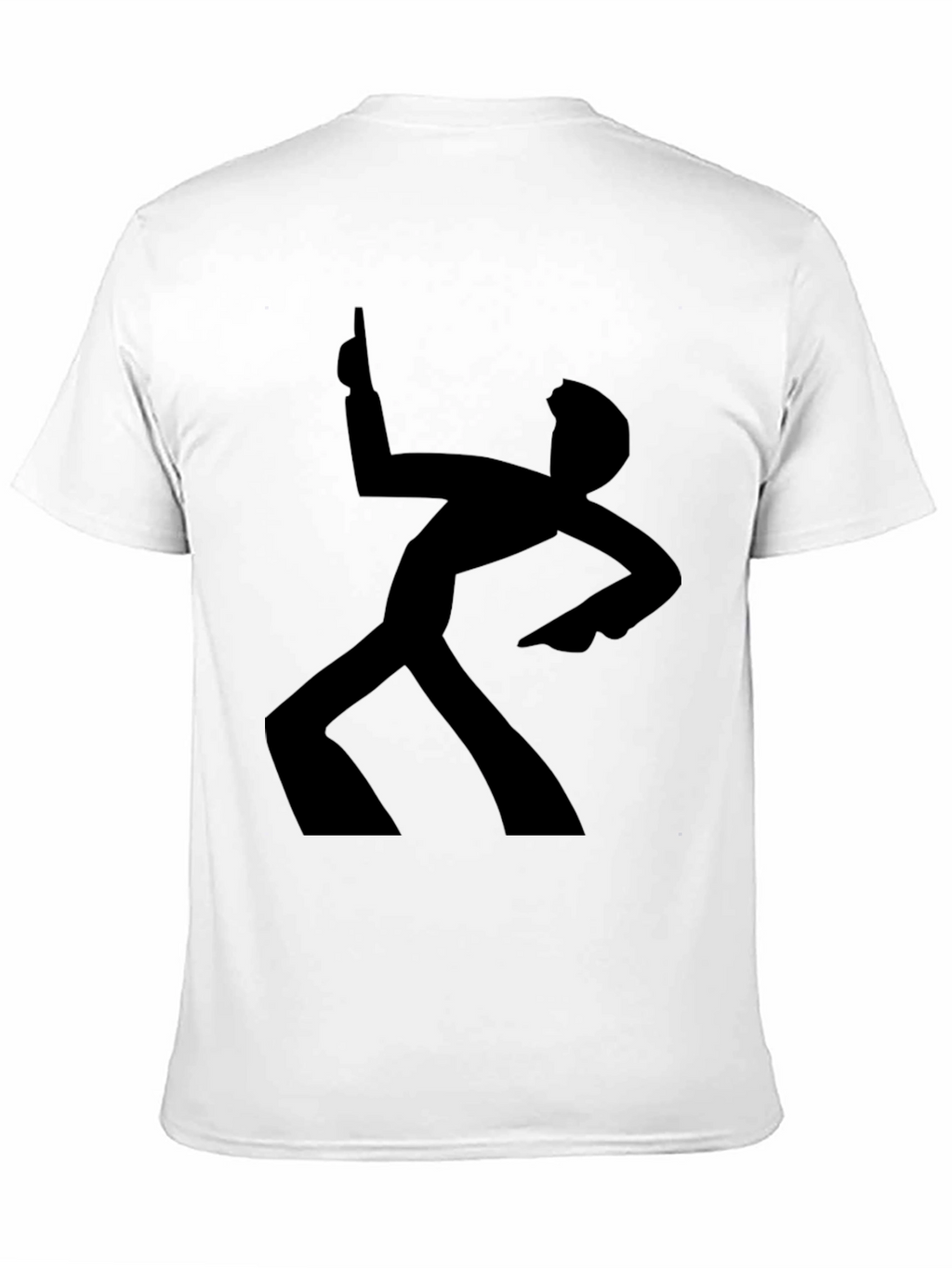 Funky Retro Dance Silhouette Black T-Shirt