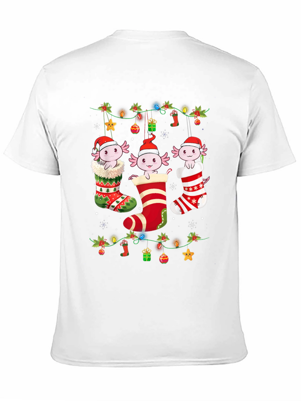 Christmas Axolotl Stocking T-Shirt