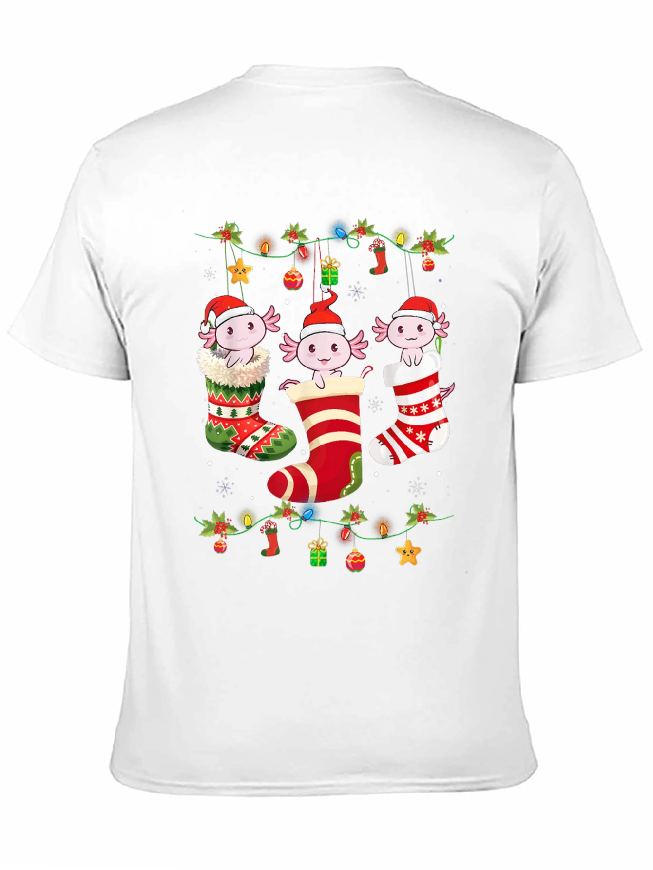 Christmas Axolotl Stocking T-Shirt