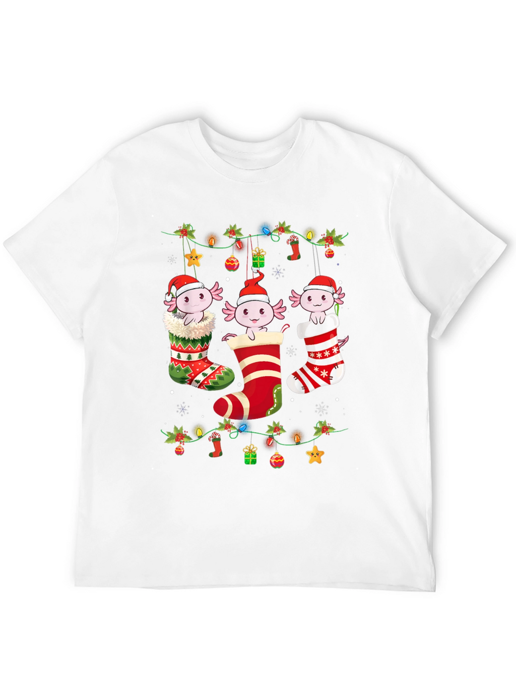 Christmas Axolotl Stocking T-Shirt