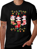 Christmas Axolotl Stocking T-Shirt