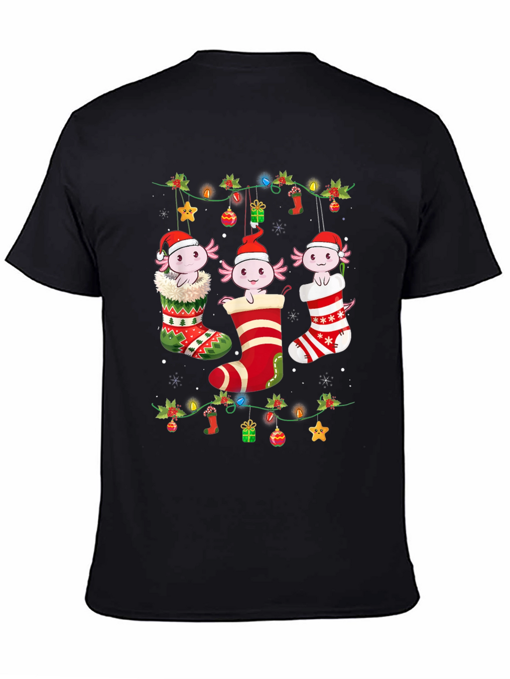Christmas Axolotl Stocking T-Shirt