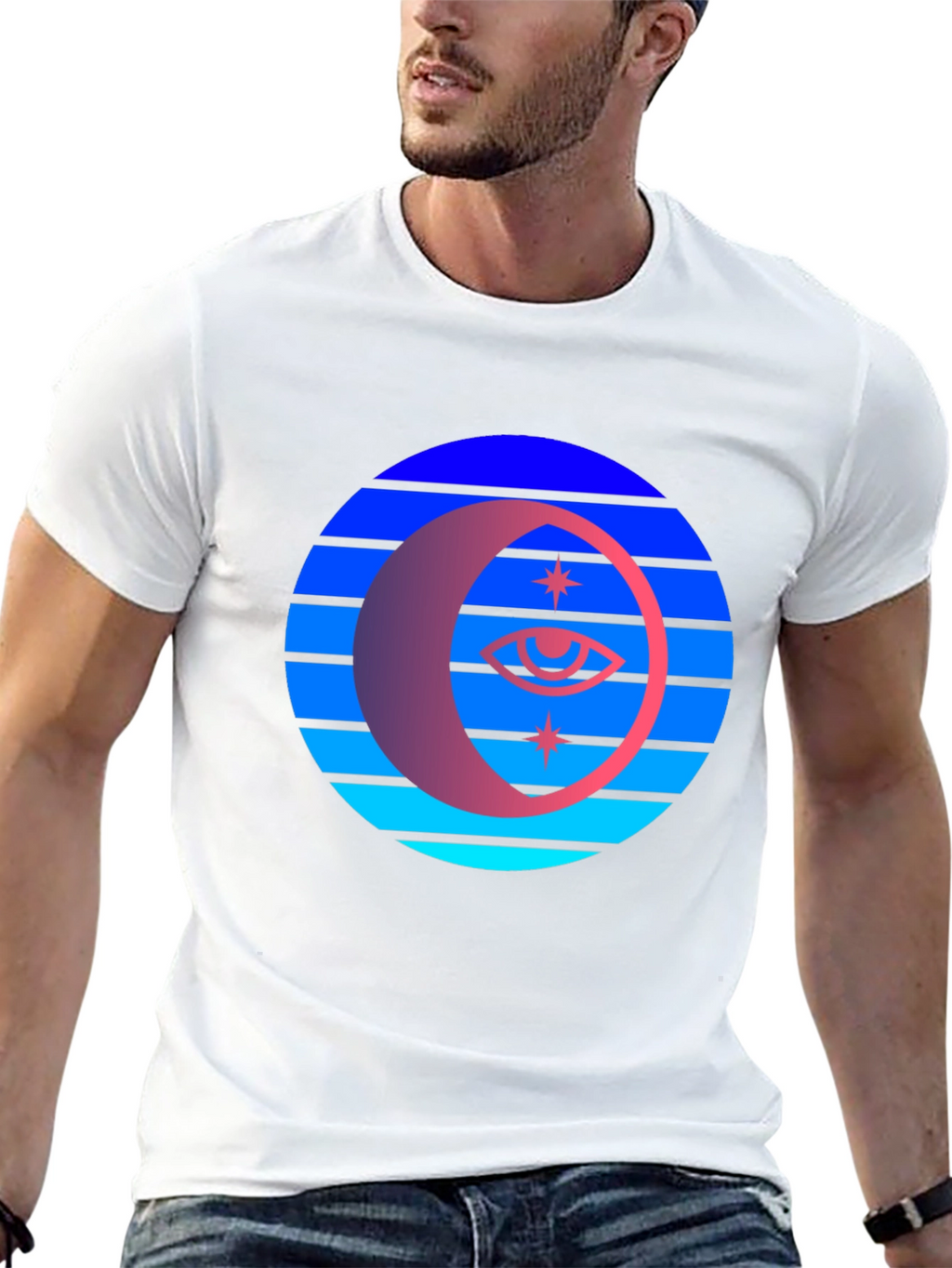 Retro Moon Eye T-Shirt - Unisex Graphic Tee