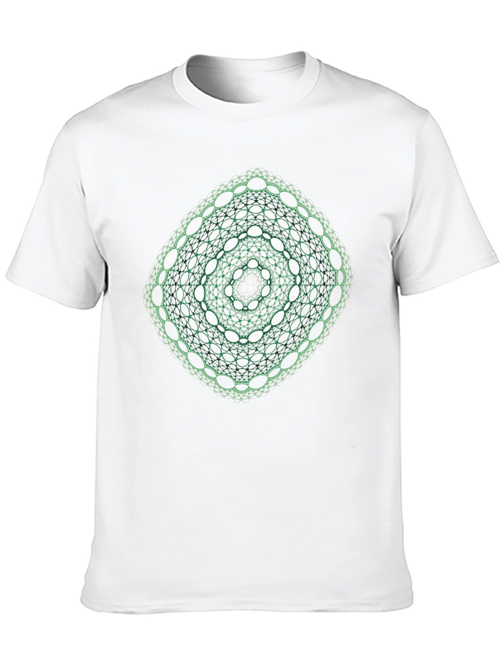 Geometric Green Fractal Tee