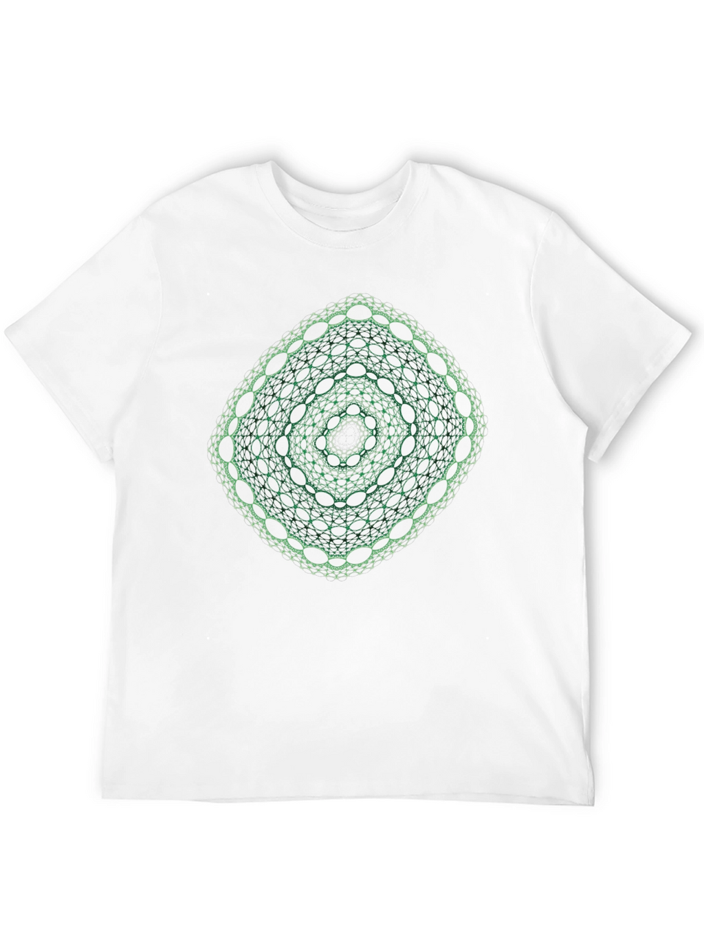 Geometric Green Fractal Tee