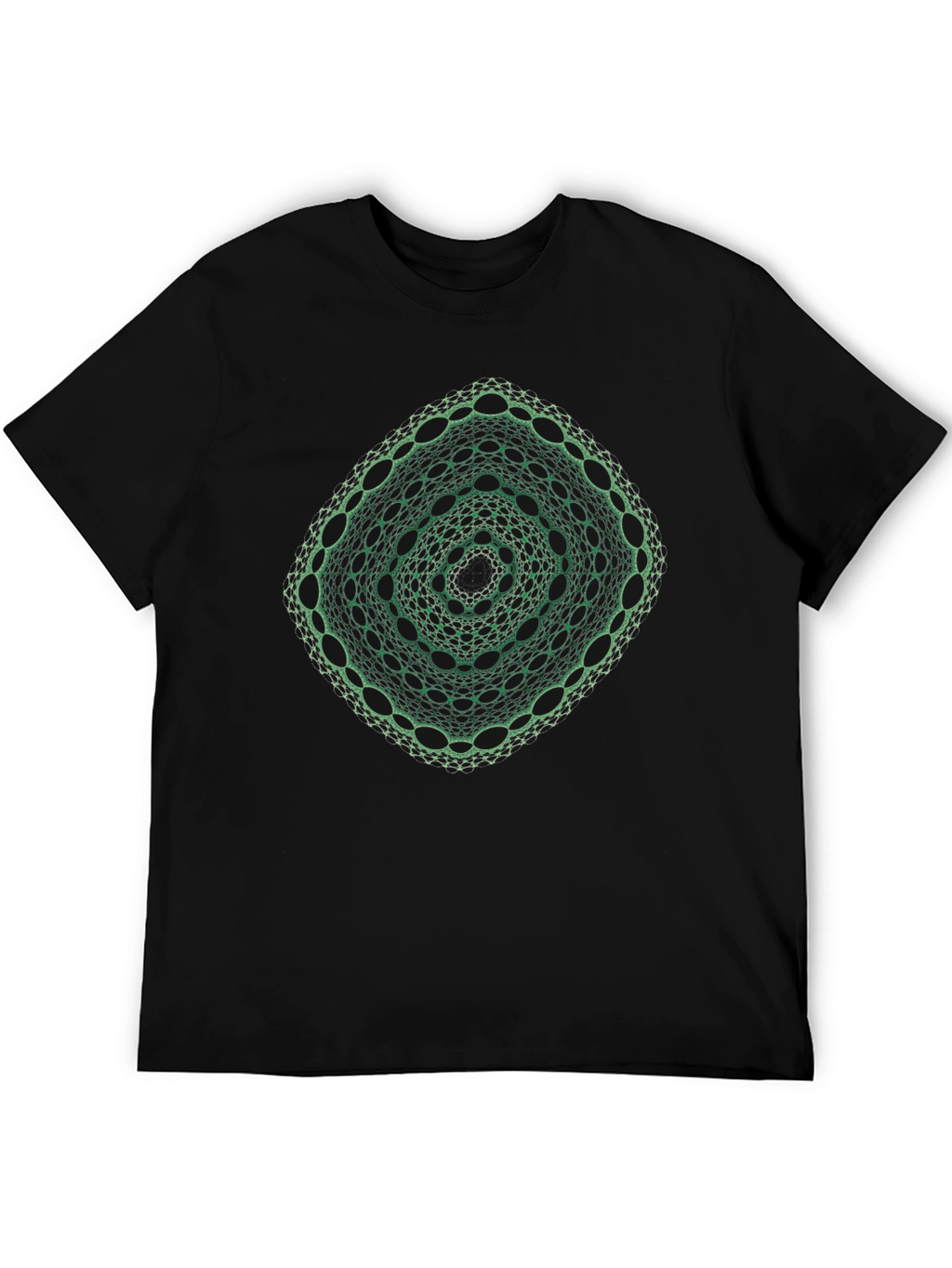 Geometric Green Fractal Tee
