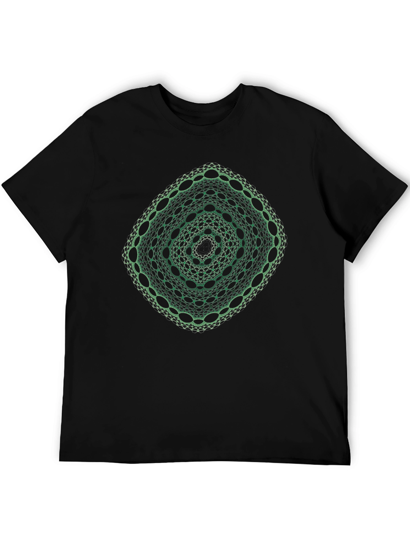 Geometric Green Fractal Tee