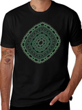 Geometric Green Fractal Tee