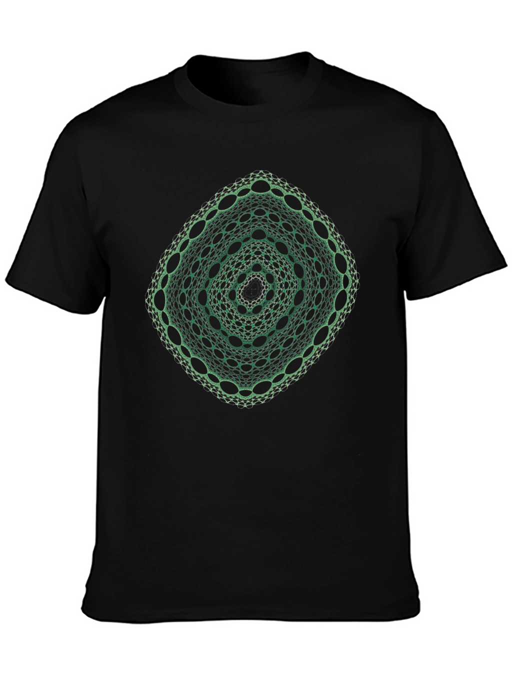 Geometric Green Fractal Tee