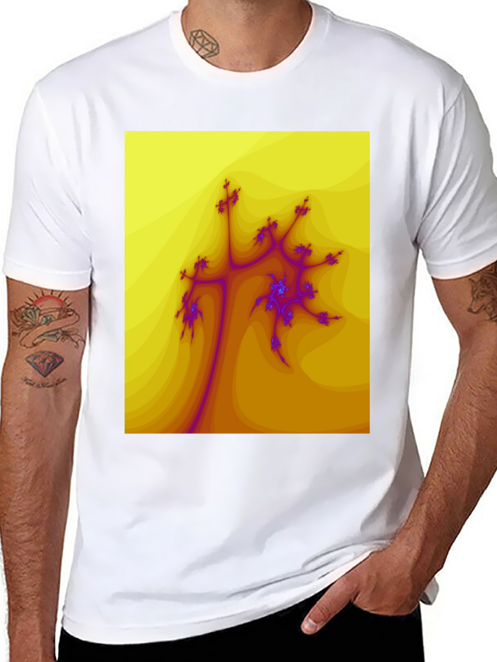 Fractal Art Graphic Tee - Unique Design