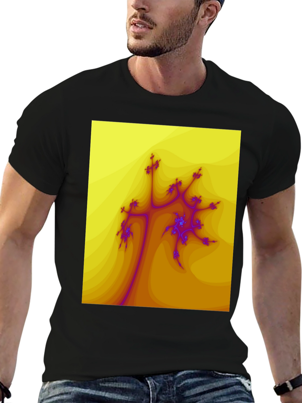 Fractal Art Graphic Tee - Unique Design