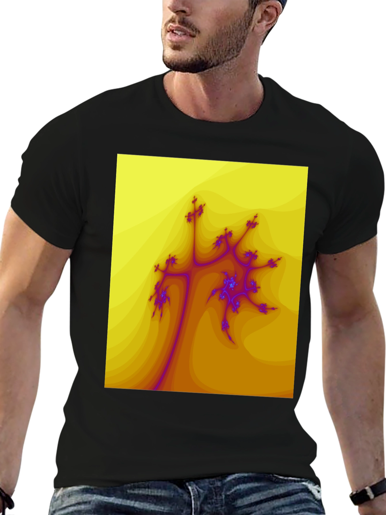 Fractal Art Graphic Tee - Unique Design