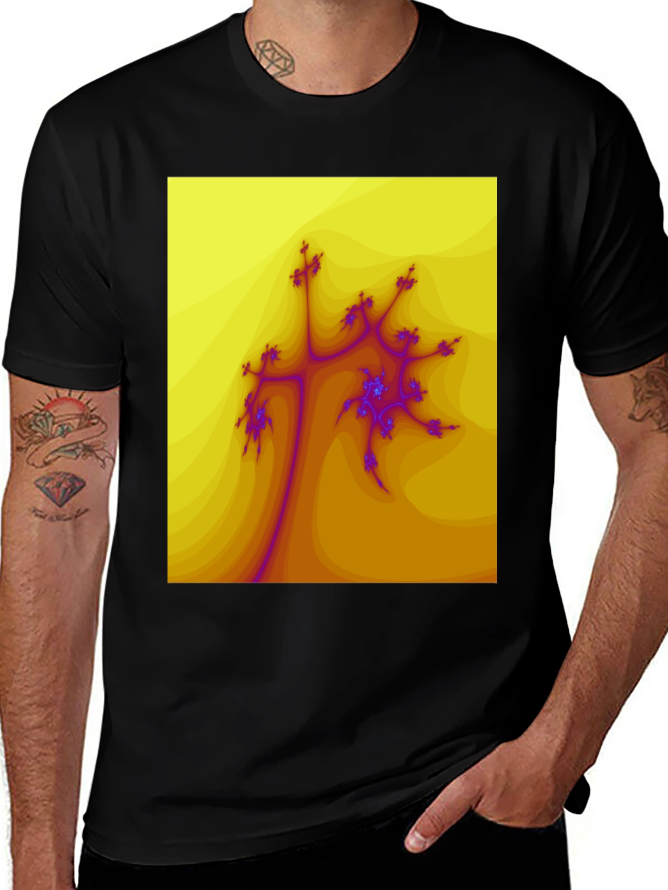 Fractal Art Graphic Tee - Unique Design