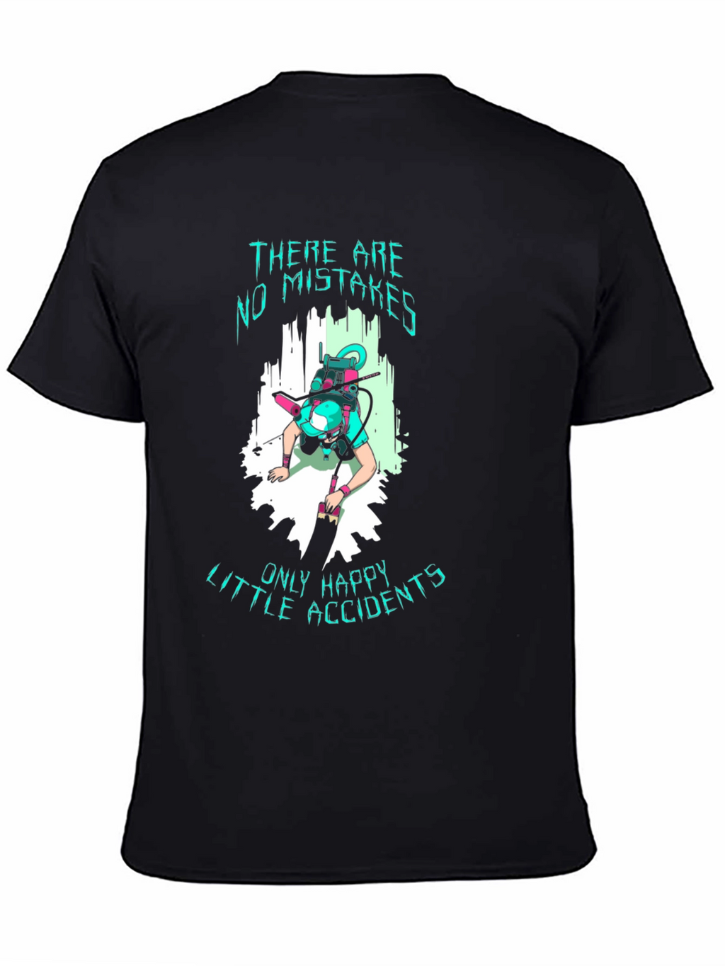 No Mistakes Happy Accidents Black T-Shirt