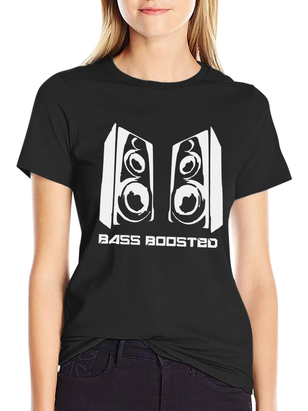 Bass Boosted Graphic Tee - Black