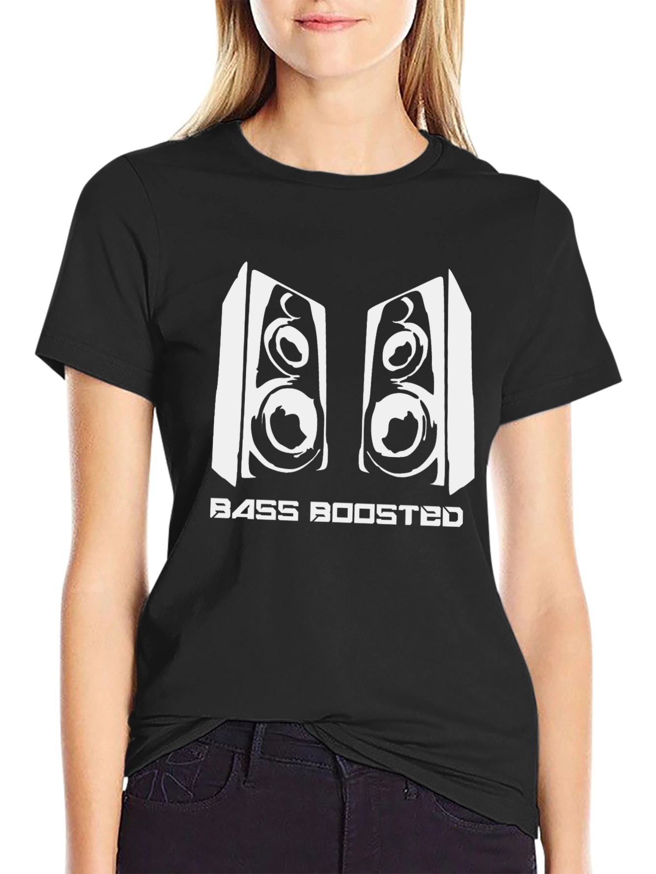 Bass Boosted Graphic Tee - Black