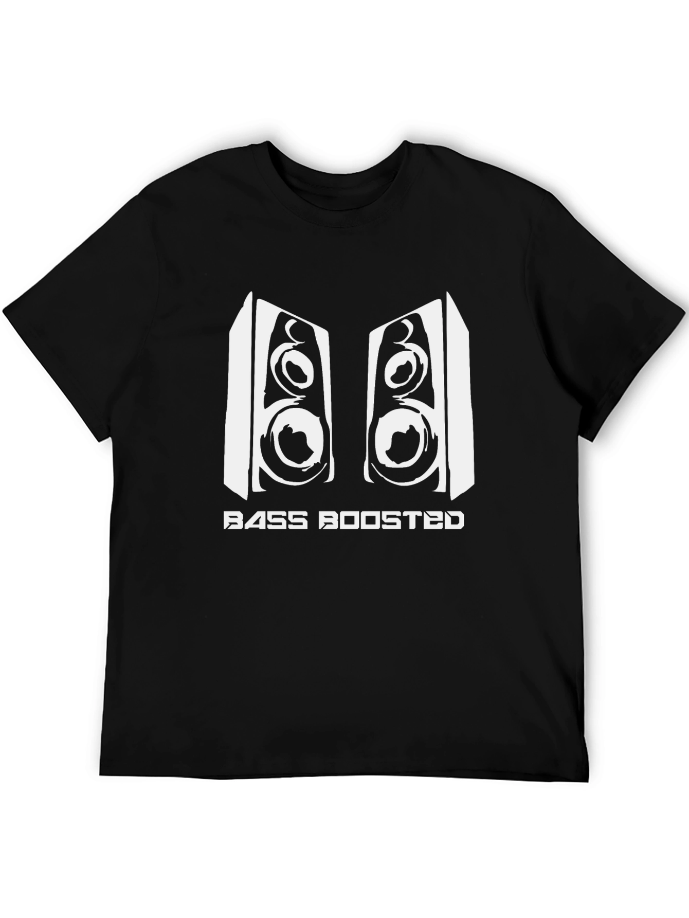 Bass Boosted Graphic Tee - Black