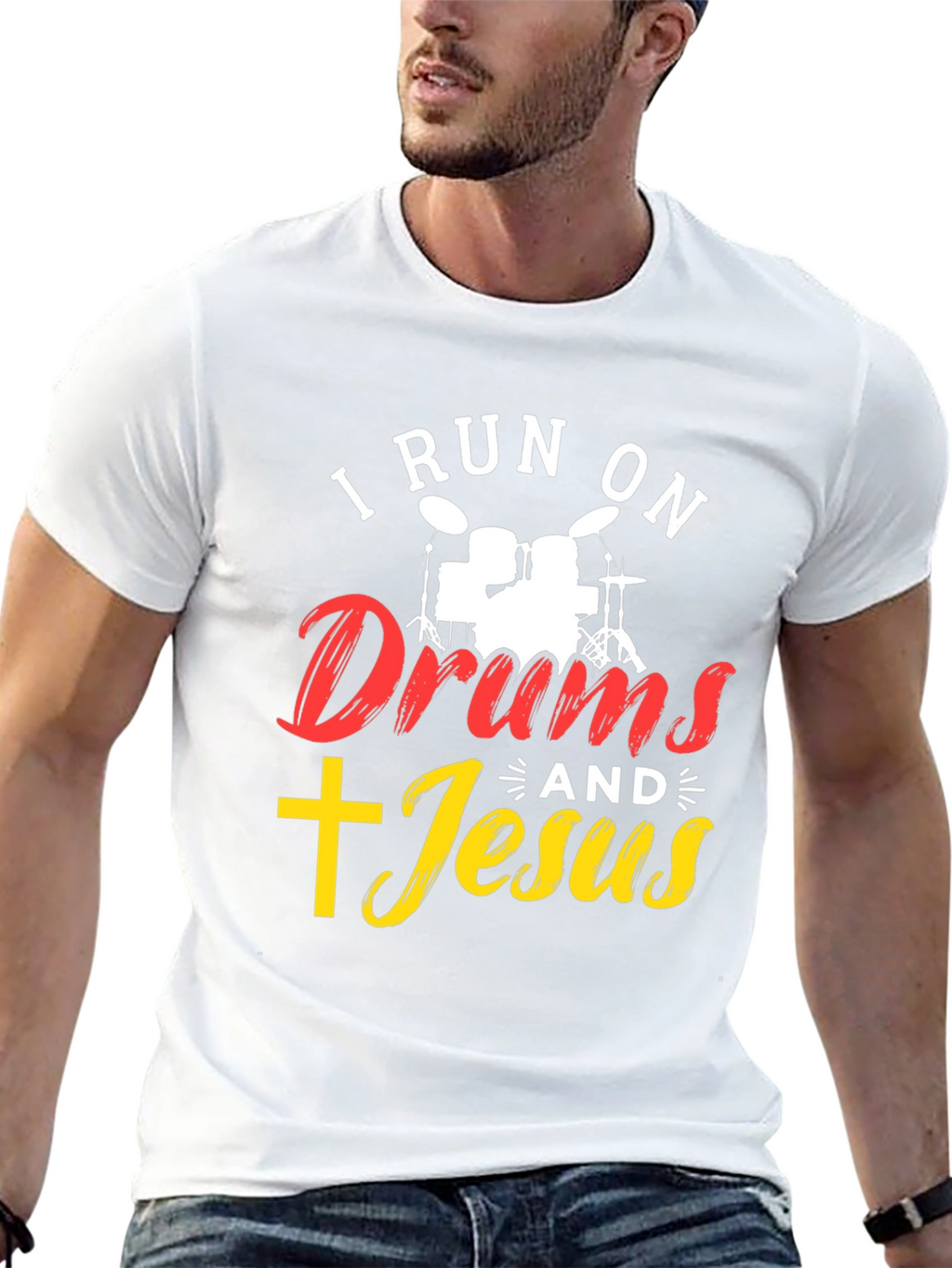 I Run On Drums And Jesus T-Shirt