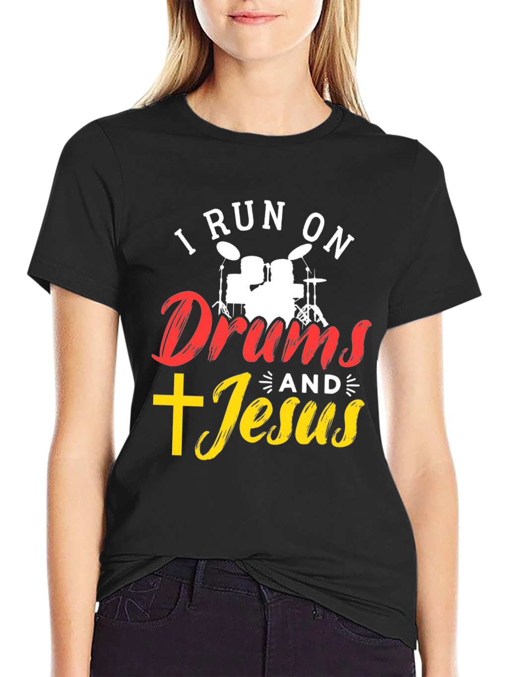 I Run On Drums And Jesus T-Shirt