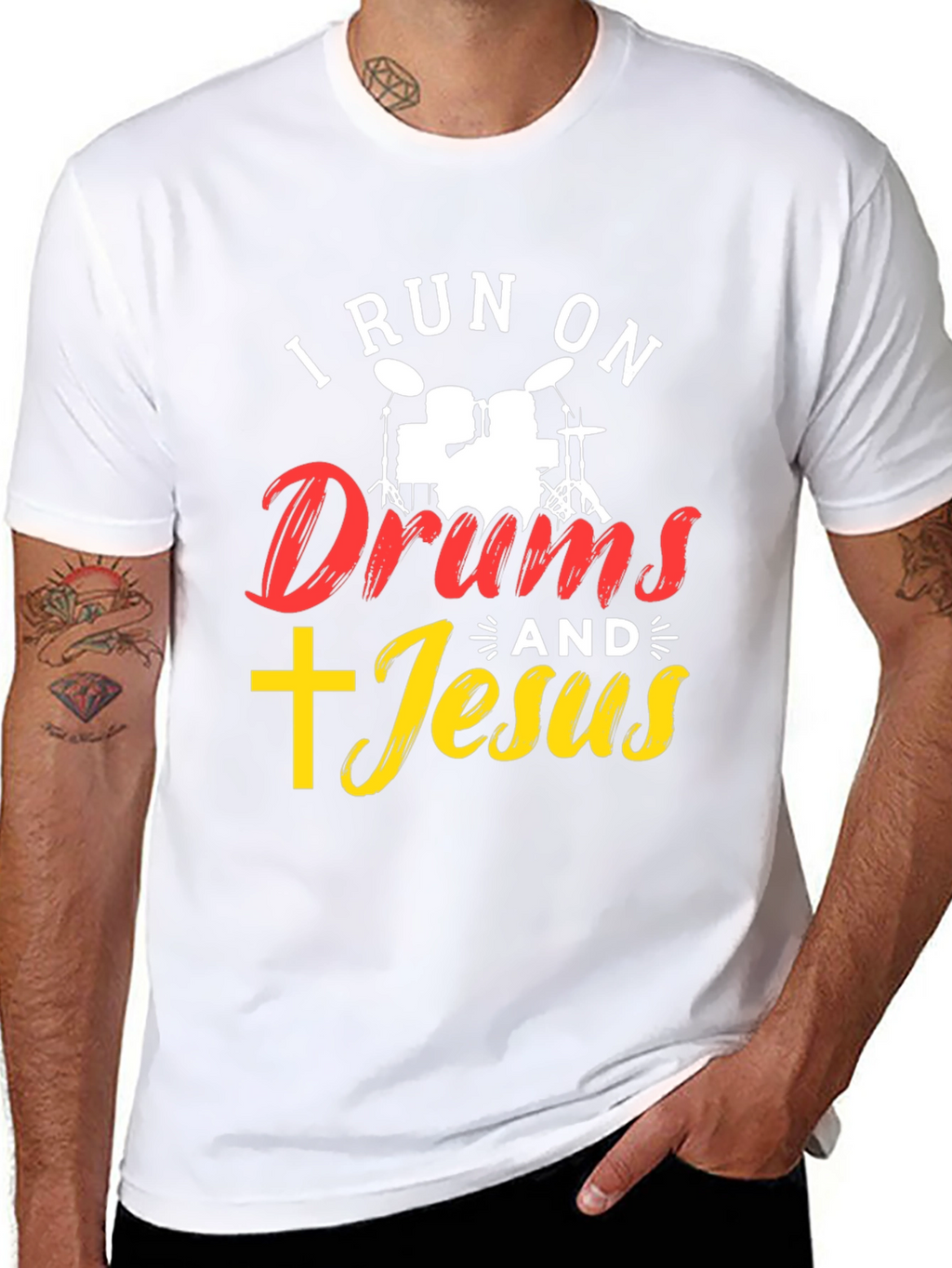 I Run On Drums And Jesus T-Shirt