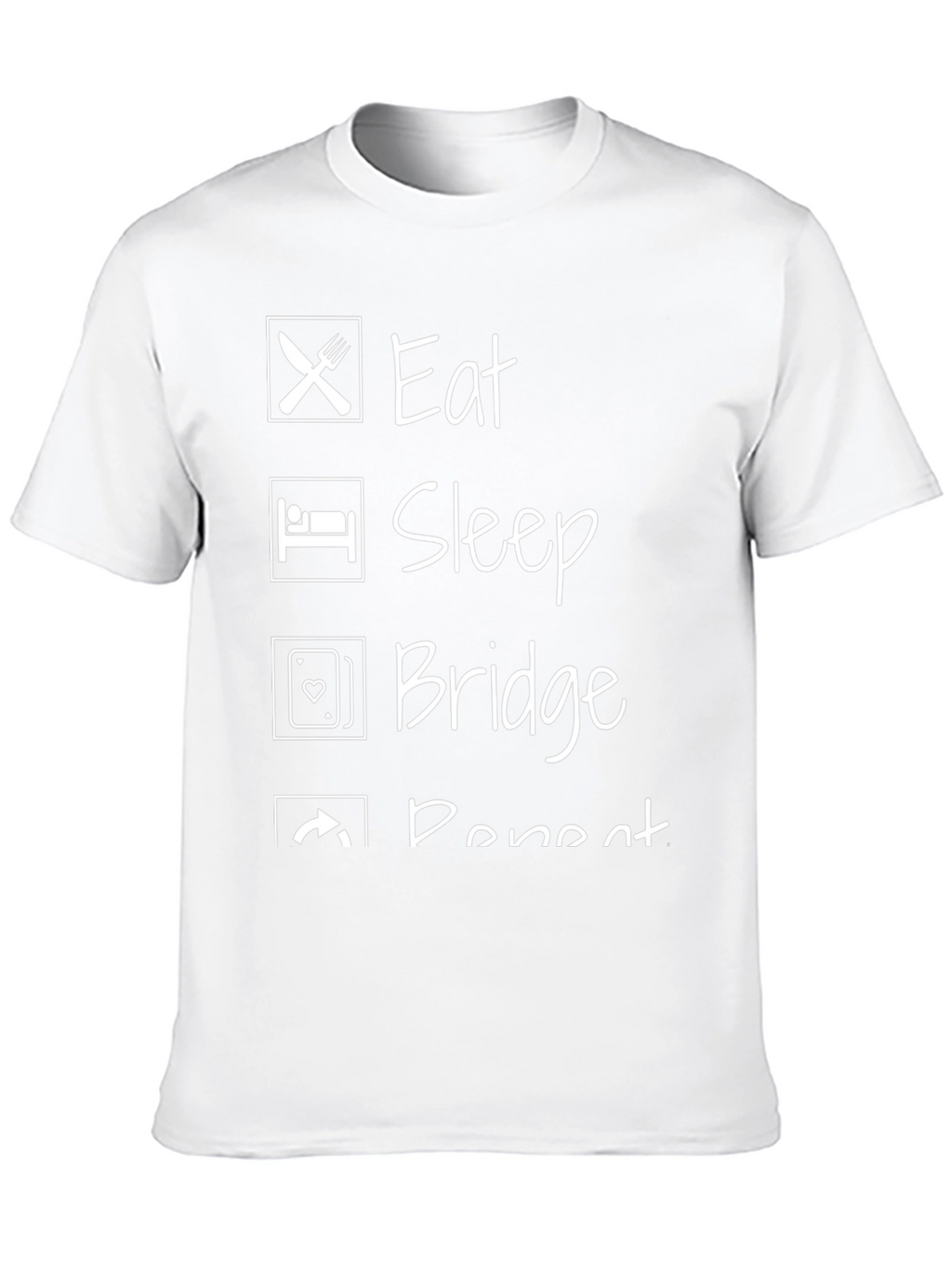 Eat Sleep Bridge Repeat Black Graphic T-Shirt