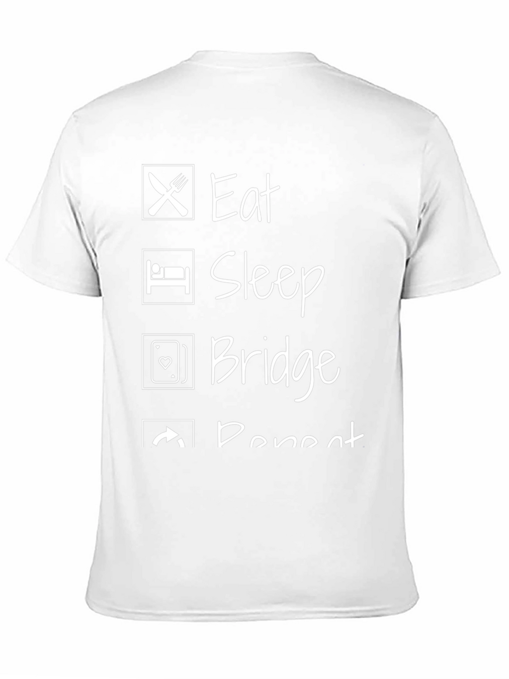 Eat Sleep Bridge Repeat Black Graphic T-Shirt