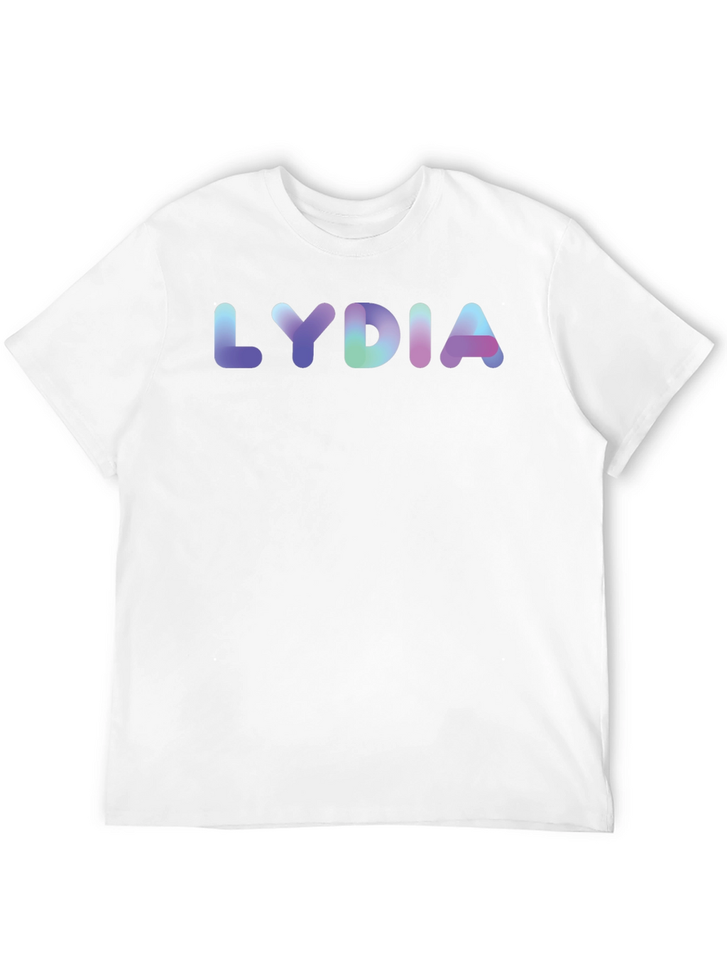 LYDIA Gradient Text Graphic Black T-Shirt