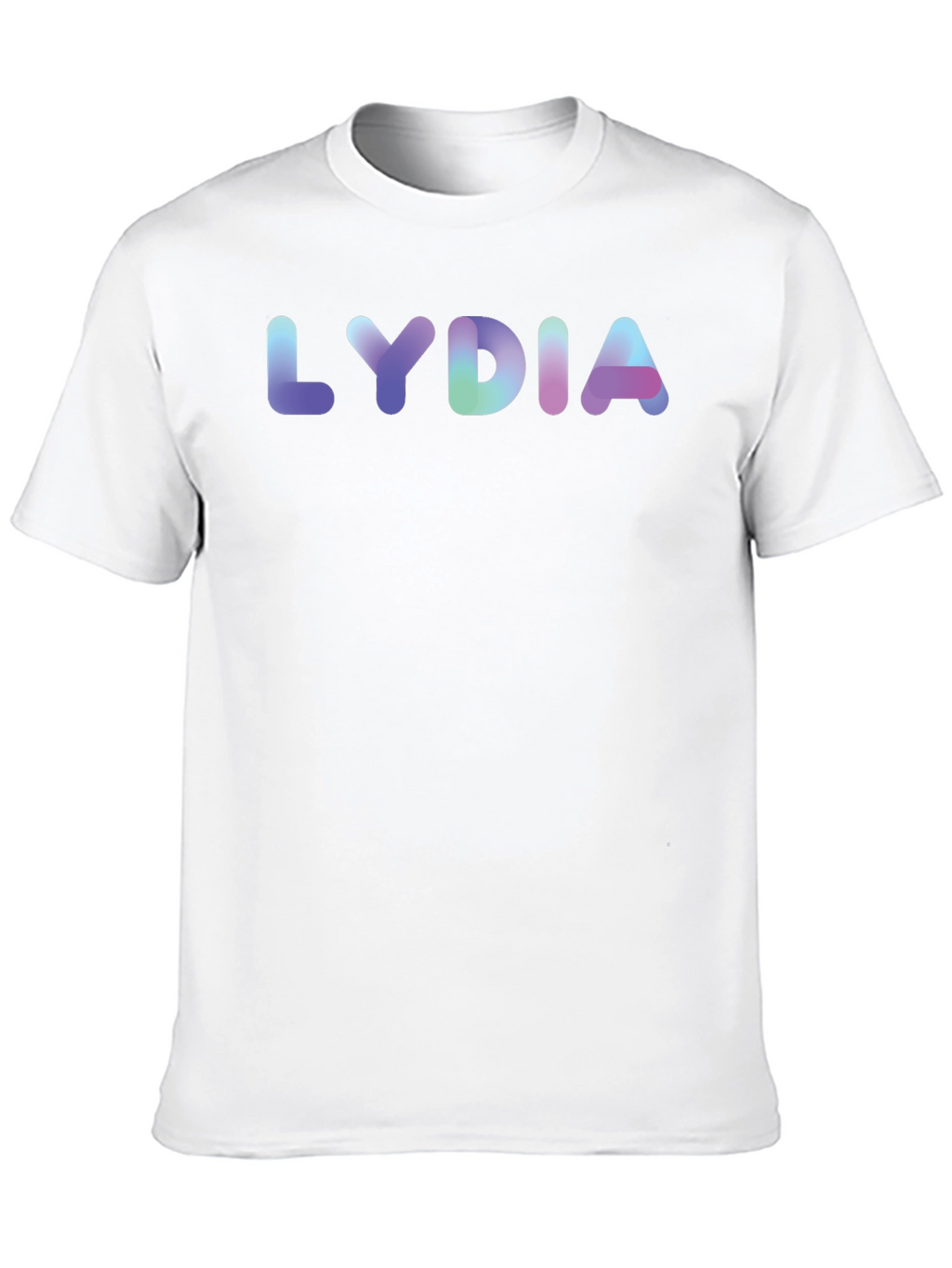LYDIA Gradient Text Graphic Black T-Shirt