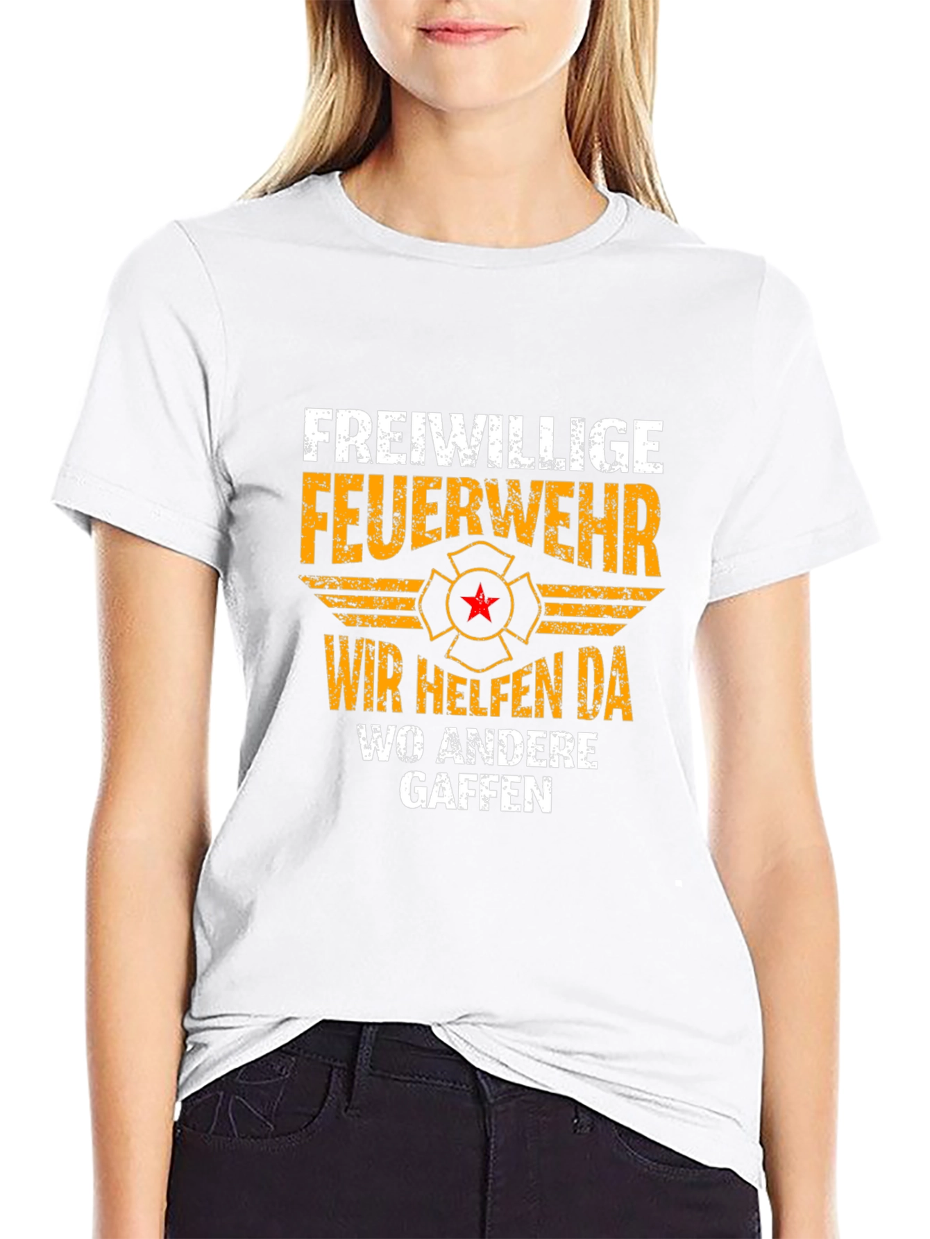 Volunteer Firefighter T-Shirt - Wir Helfen Da