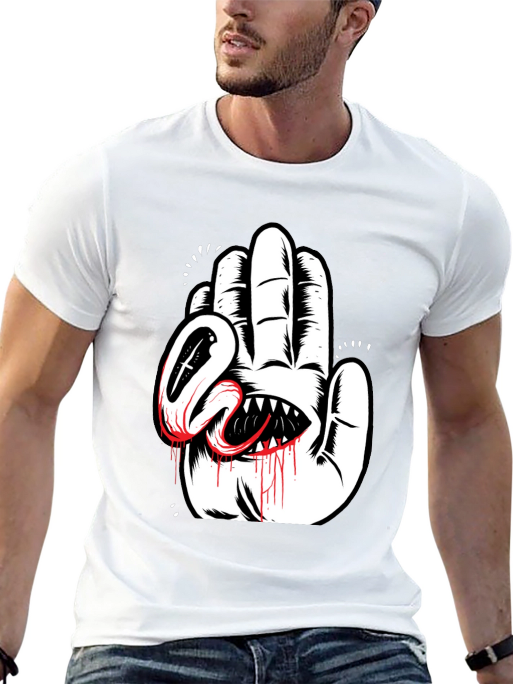 Hand Monster Graphic Tee - Black