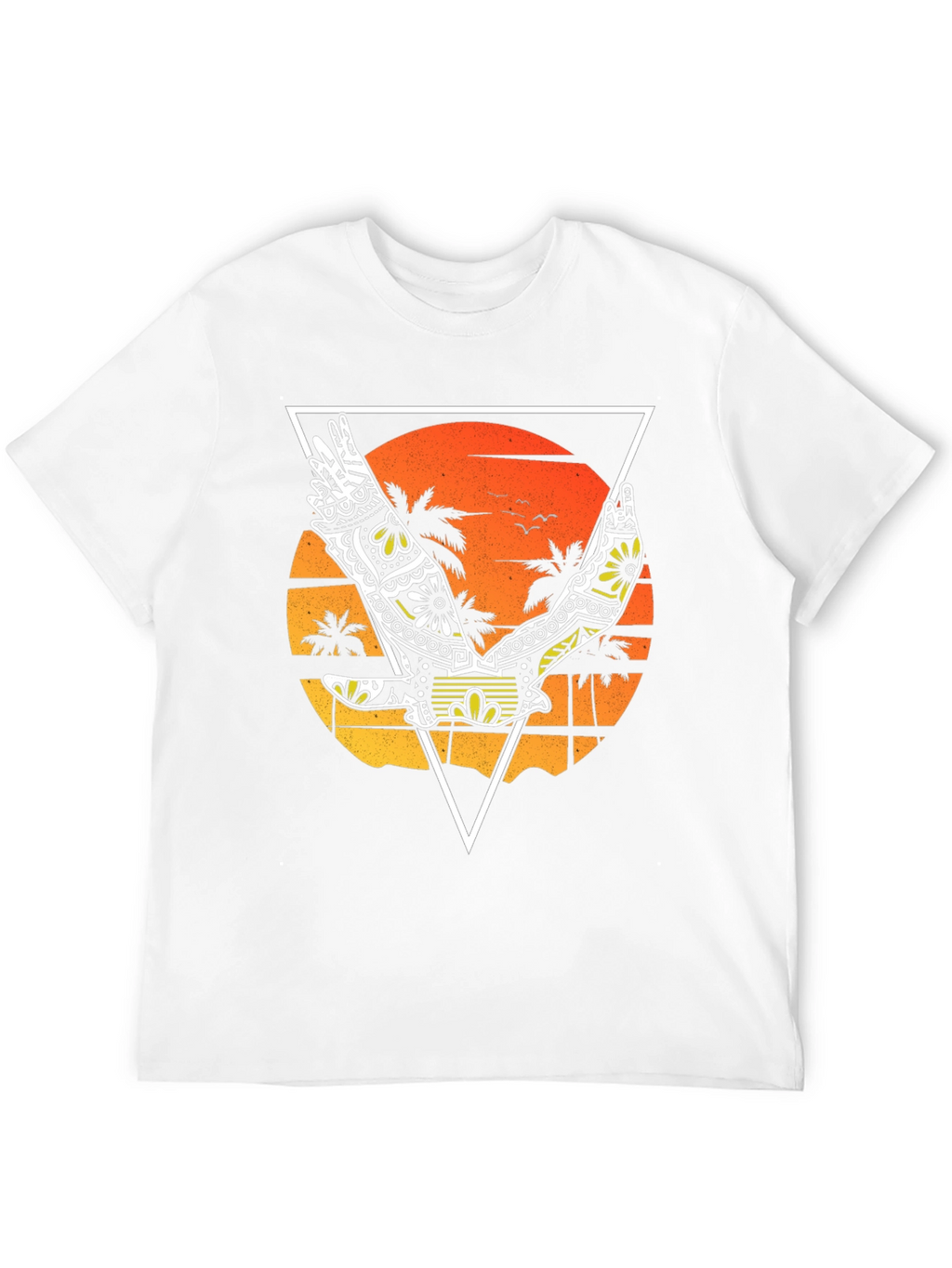 Tropical Bird Graphic Tee - Black