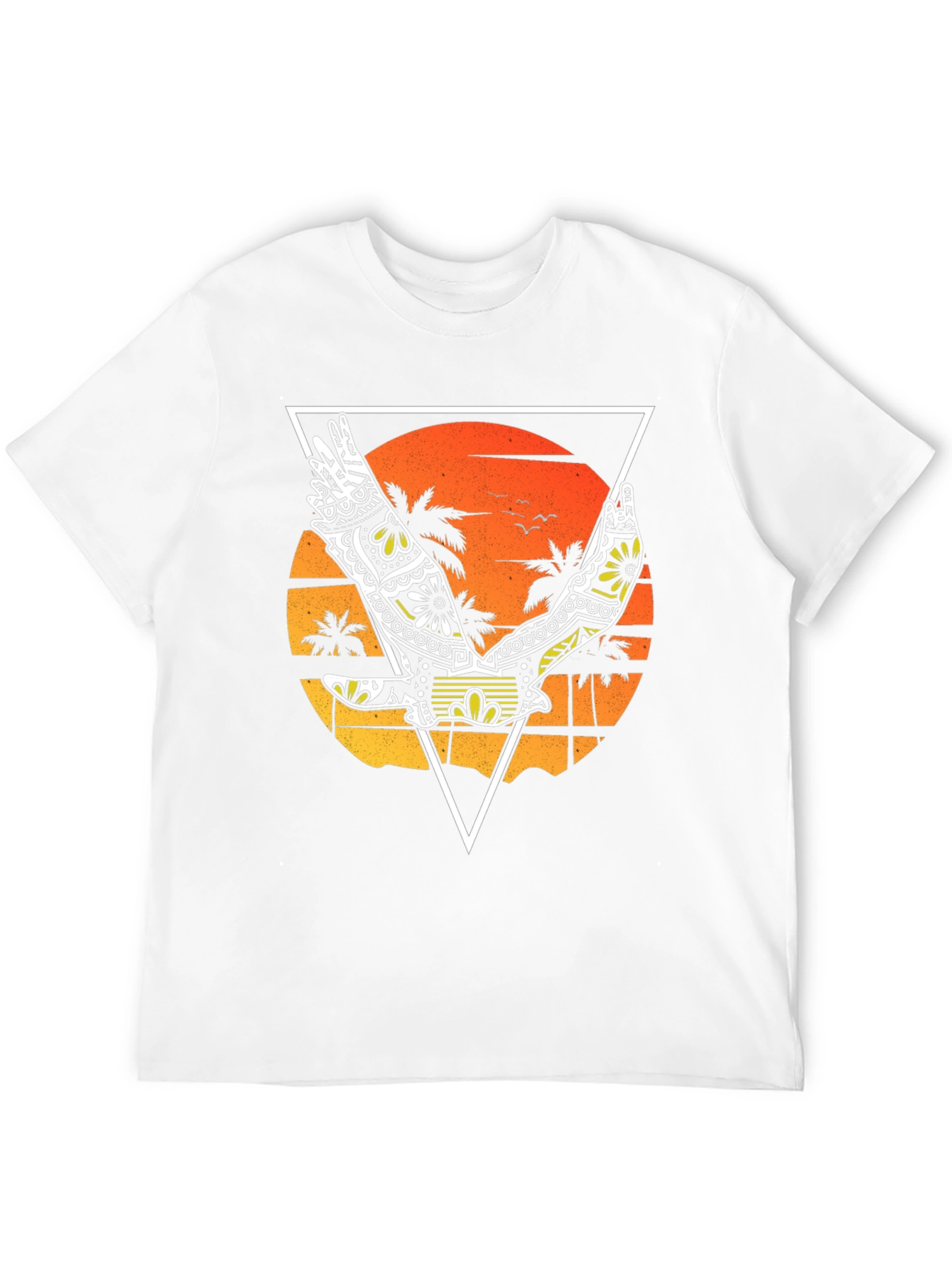 Tropical Bird Graphic Tee - Black