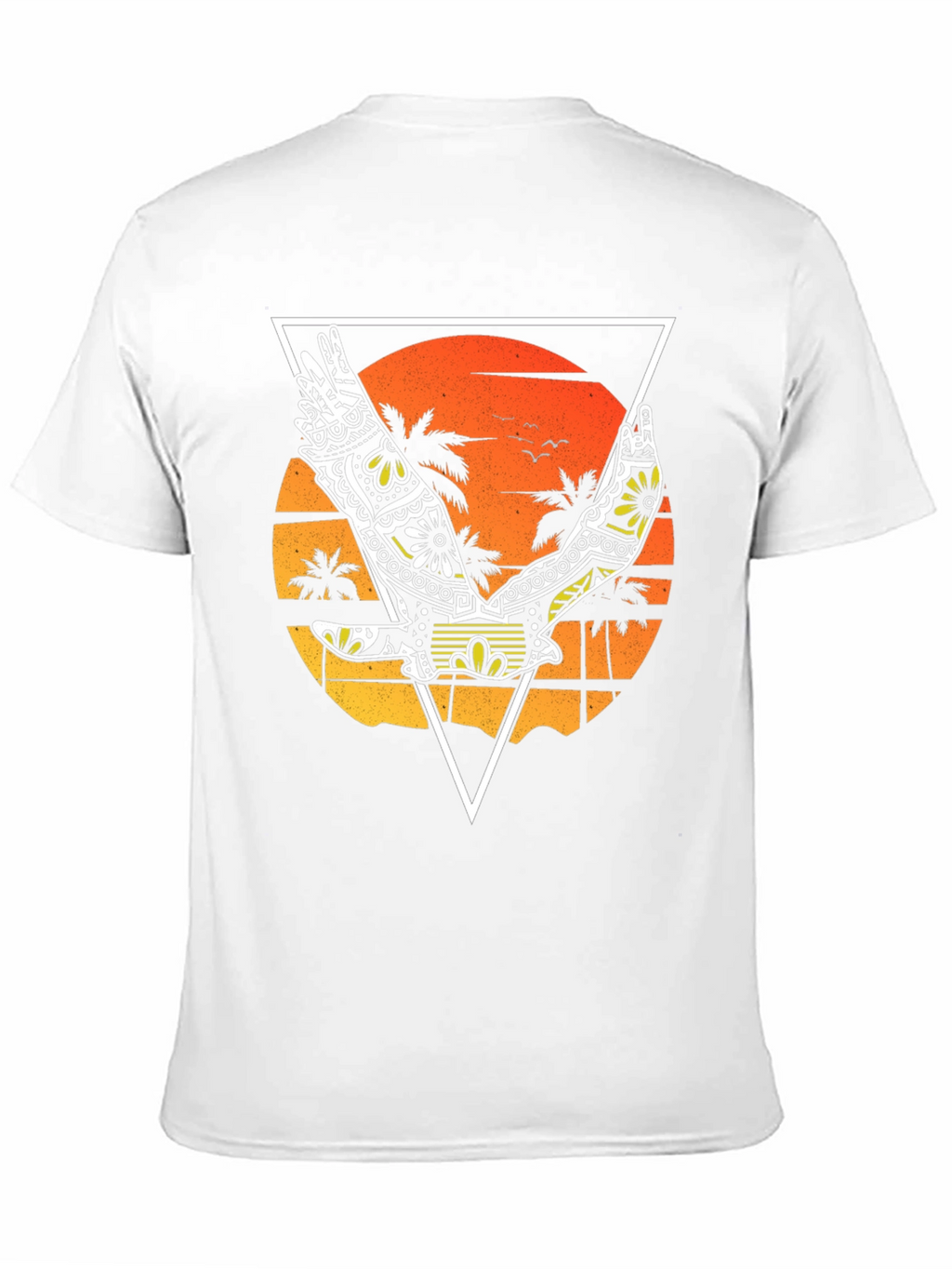 Tropical Bird Graphic Tee - Black